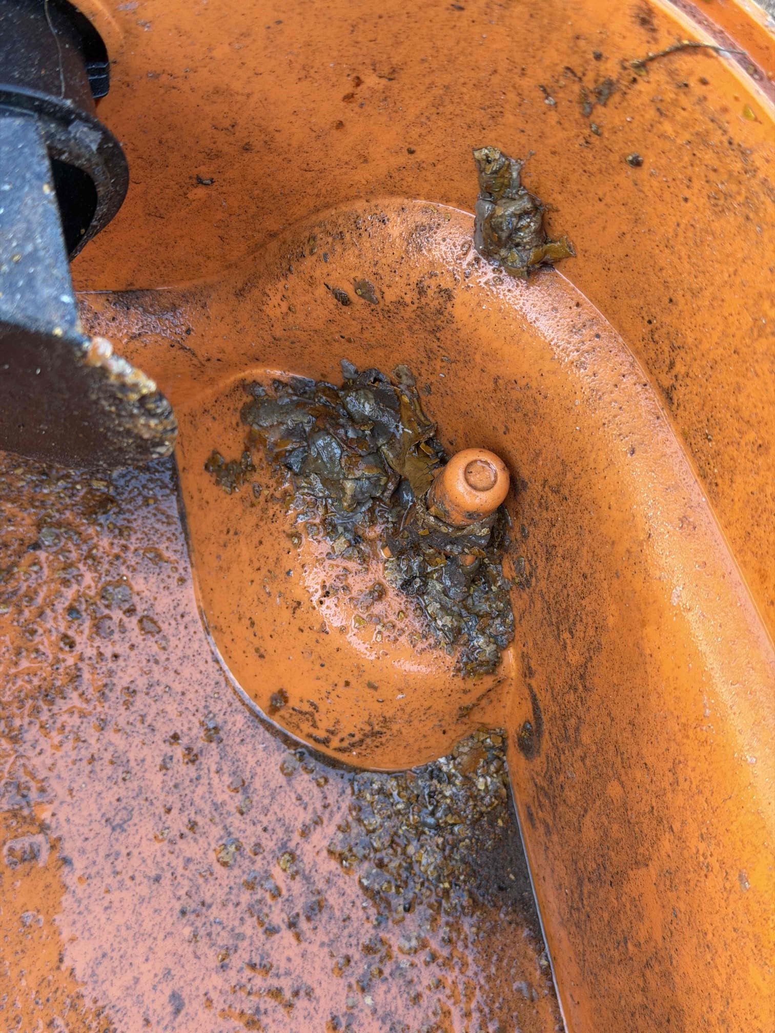 Found extremely clogged drain line with rust debris inside. System is older and evaporator coil may be dropping rust particles causing drain to clog up worse over time. Cleaned drain line with lvl3 method. Drain line did not have a p trap installed. Installed a new p trap and verified system is now draining properly. Advised client to call us asap without touching the system or vacuuming water so that we can accurately diagnose any issues at hand as they happened. 
System is cooling and draining at this time. 