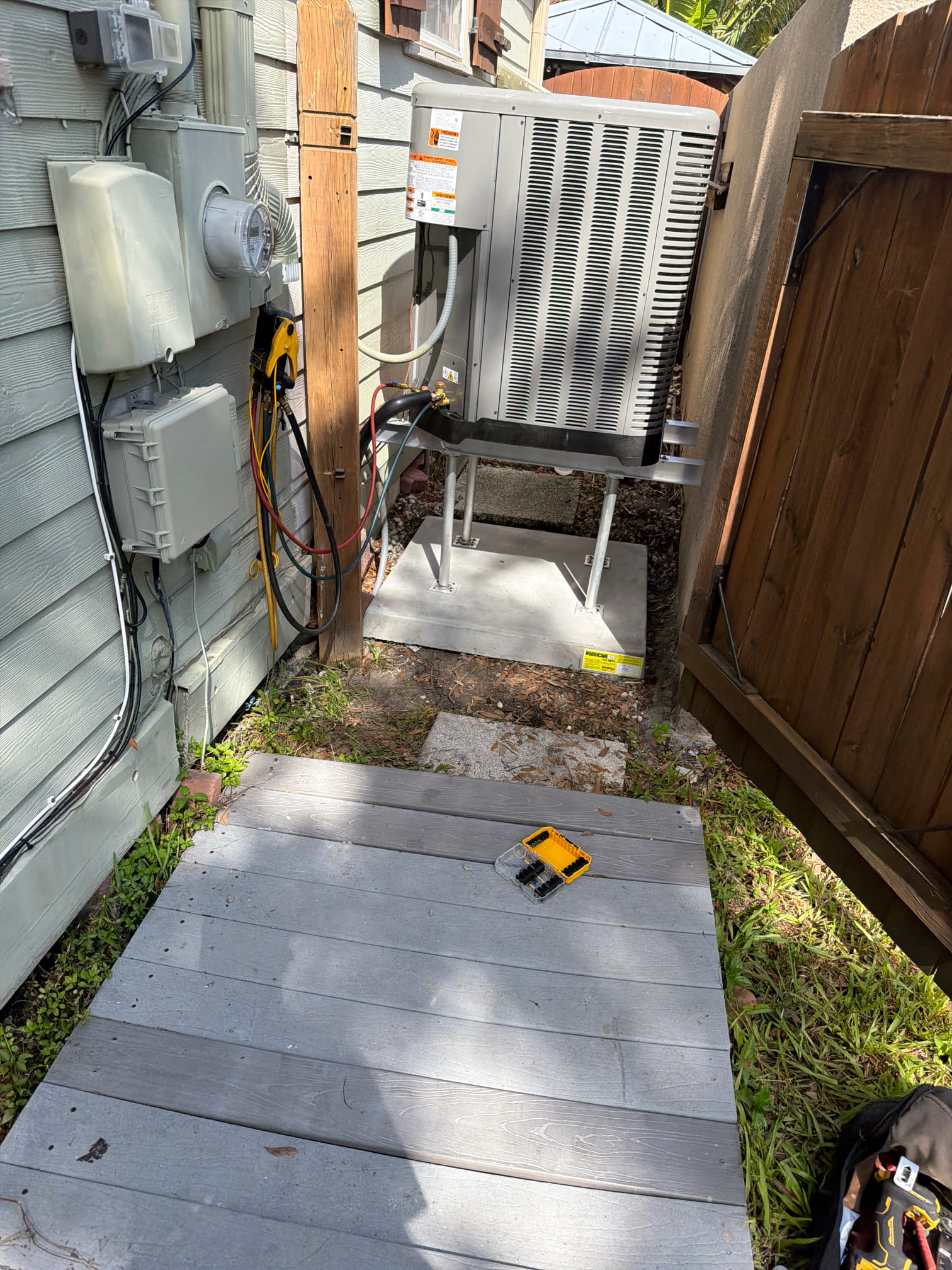 RUUD Equipment (2 Stage)
Install New Air Handler 
4” Media Filter
Install Air Handler UV System
Install New Outdoor Condenser 
New Filter Drier 
Install Thermostat (Auto Changeover)
Thermostat Wire Included 
Primary Float Safety Switch
Secondary Float Safety Switch 
Install Horizontal Drain Pan
Outdoor Surge Protection 
UV Rated Outdoor Insulation 
Refrigerant Locking Caps
Flush Existing Refrigerant Lines
Flush Drain Line
4” Hurricane Pad
21” Hurricane Stand 
Vibration Pads
Hurricane Tie Down Straps
Vacuum System 
Seal Supply/Return Plenums 
Remove Current Equipment
Permitting 
10 Year Parts Warranty
3 Year Labor Warranty 
100% Satisfaction 

*250$ Military Discount Applied 
*Portable AC Complimentary 
*5 Year 15% App Fee
*5,000 Down