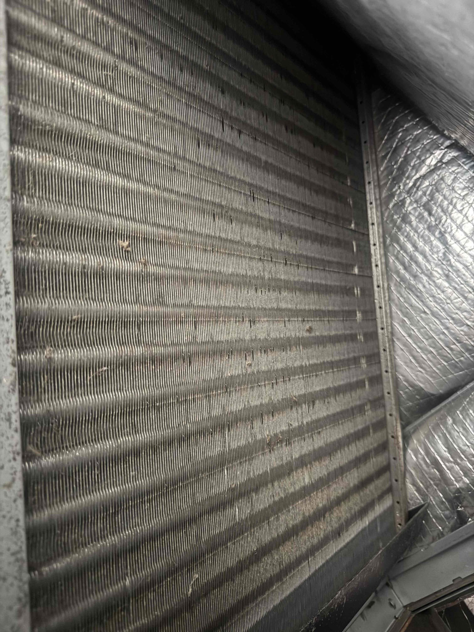 Performed maintenance on 1 system. Cleared pan and drain. Found blower and evap coil dirty. Found weak capacitor and worn contactor. Pressures good. Temp split good. Will submit estimate for cleanings and repairs. 