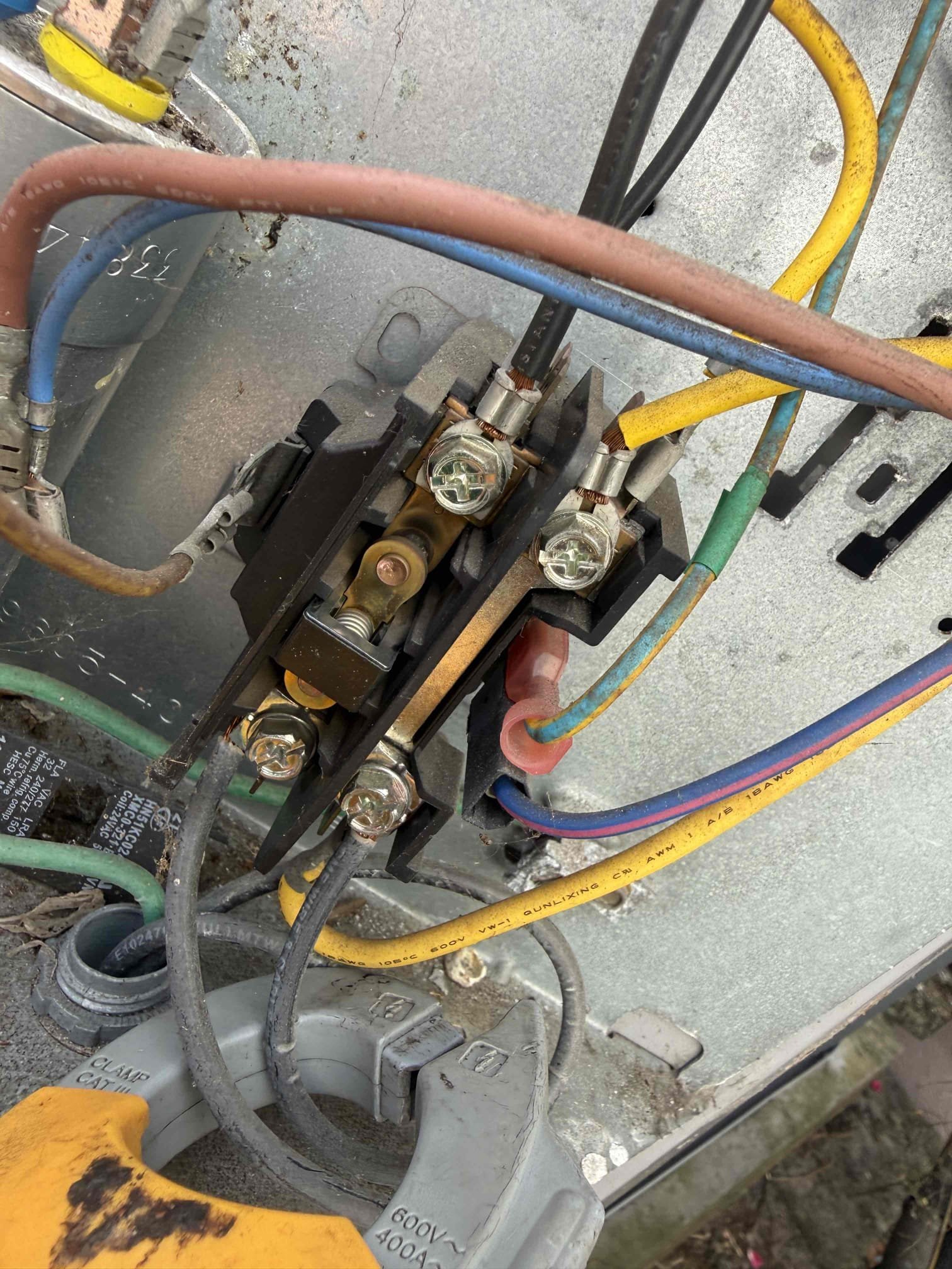 Performed maintenance on 1 system. Cleared pan and drain. Found blower and evap coil dirty. Found weak capacitor and worn contactor. Pressures good. Temp split good. Will submit estimate for cleanings and repairs. 