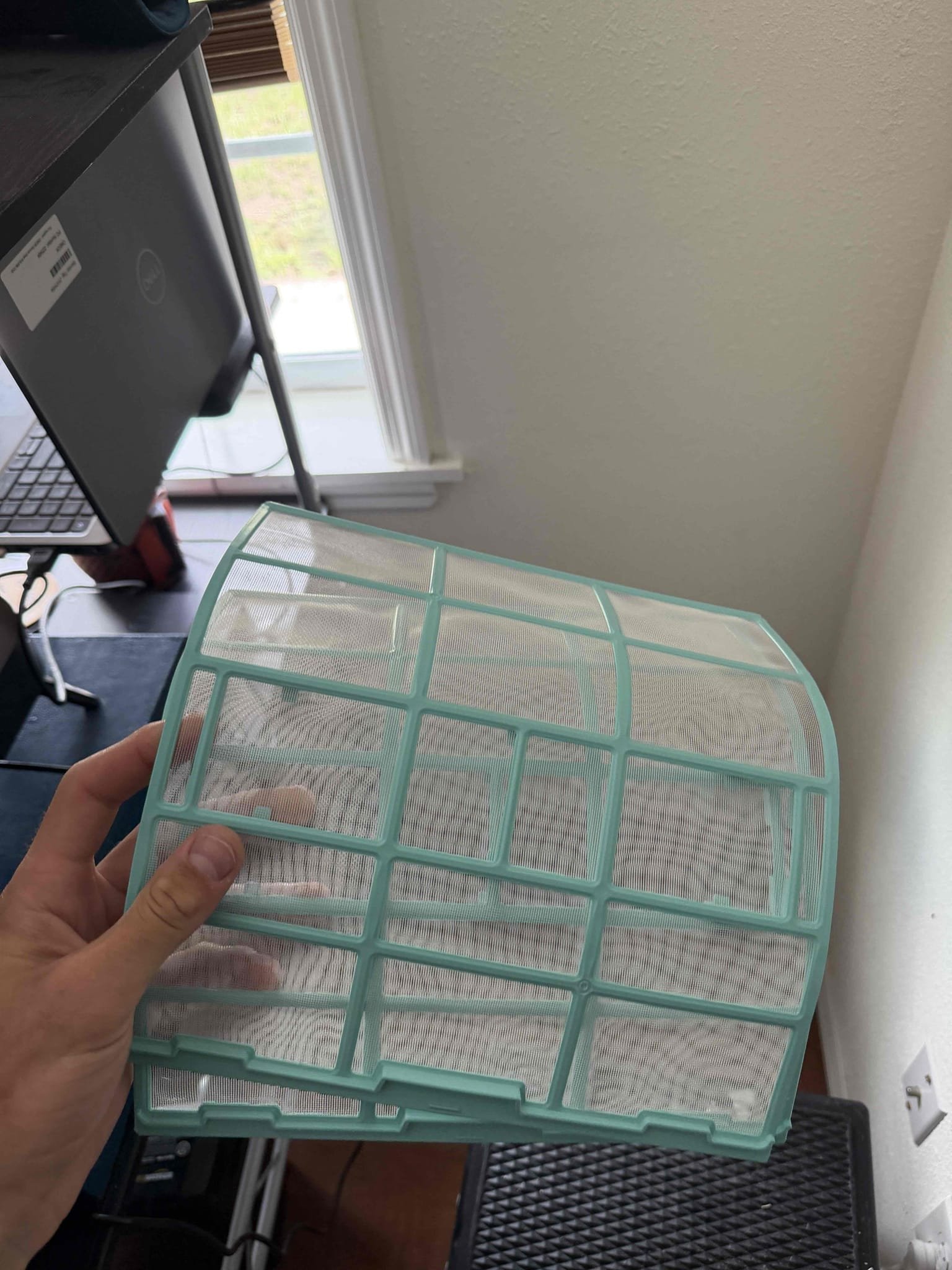 Performed maintenance on three separate mini split systems. Cleaned evaporator coils, cleaned, and treated drain lines and primary drain pans, clean, condenser coils, inspected blower wheels, checked temperature splits. Found all three systems having bacterial growth on the blower wheels, predominantly the kitchen mini split system. Client would like to have kitchen mini split system cleaned and install a UV air purifier. Quote has been sent and accepted, client is getting scheduled for service.