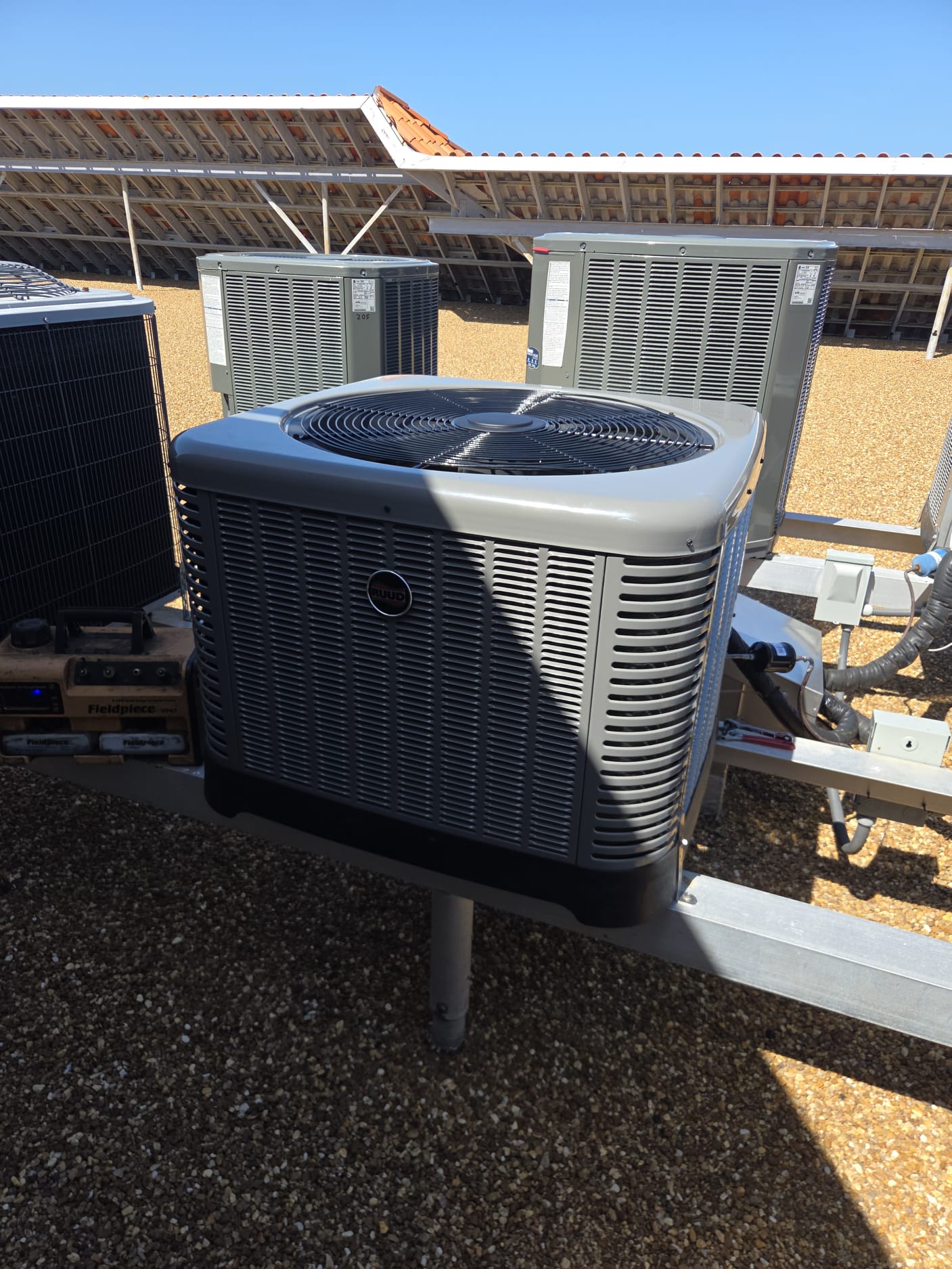 Install 14 seer straight cool 2.5 ton 
Install new condenser 
Install new air handler  
Install new lineset insulation on roof 
Install new hurricane straps on roof 
Install new filter drier 
Reuse all electrical 
Re seal existing plenums
Removal of existing equipment 
Install new uv light kit 
Leave existing thermostat 
Pull vacuum on system 
Critically charge system 
3 year labor warranty 
10 year parts warranty 
100% customer satisfaction 
100% property protection