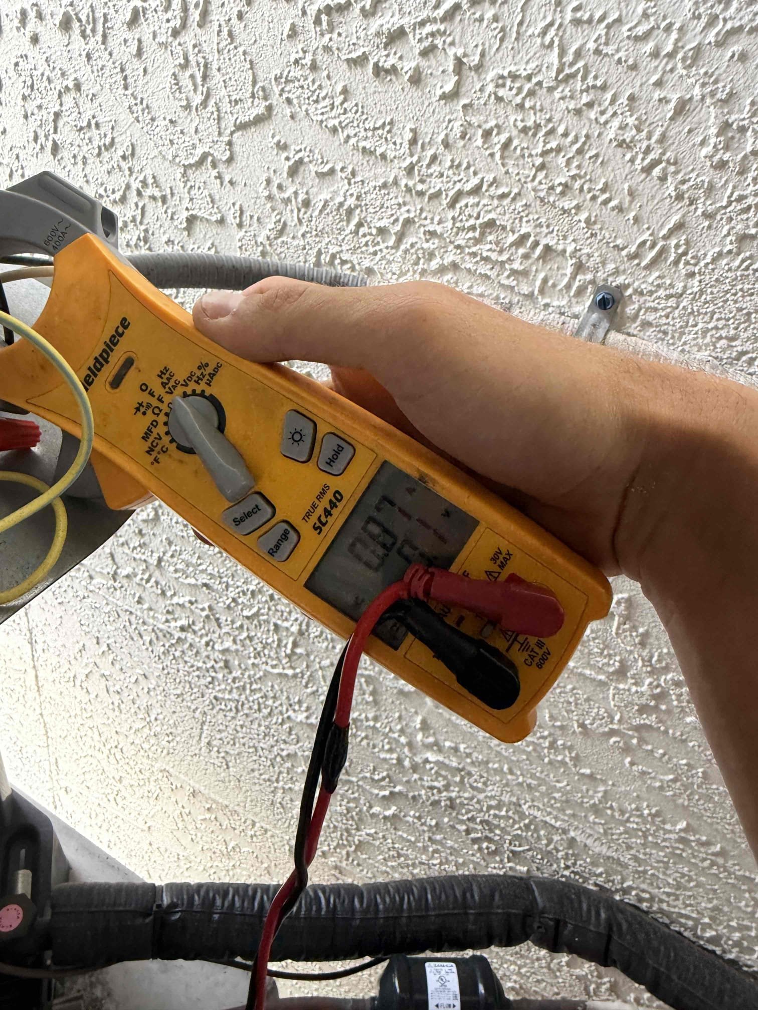 Performed Maitenence on system. Cleaned/treated drain line and primary drain pan. Cleaned and treated condensate pump. Inspected condenser coils. Evaporator coils are clean. Verified safety float switch functionality. Checked amp draw on compressor. Checked amp draw on fan motor. Checked capacitor is within factory range. Inspected Contactar. Made sure all connections are tight. System is cooling with a 20° temperature split at this time.
