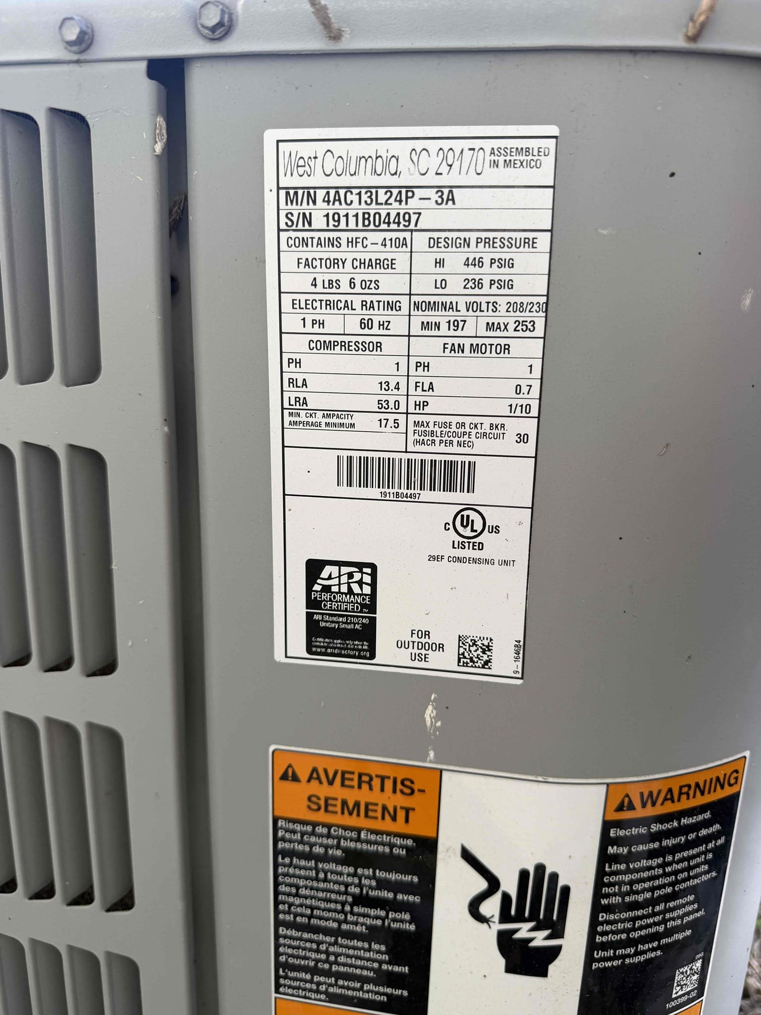 Performed Maitenence on system. Cleaned/treated drain line and primary drain pan. Cleaned condenser coils. Evaporator coils are clean. Verified safety float switch functionality. Checked amp draw on compressor. Checked amp draw on fan motor. Fan motor is over amping.  Checked capacitor is within factory range. Inspected Contactar. Made sure all connections are tight. System is cooling with a 15° temperature split at this time.

System inefficiencies:
- Condenser Fan motor is Over amping
- Evaporator blower motor capacitor is weak
- Evaporator blower wheel is very impacted with debris and growth
- System is 15 years old and not efficiently cooling

Sending over quote for system replacement with payment plan option