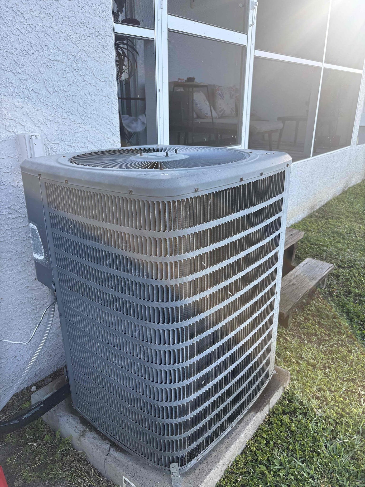 Full system tuneup 

Wiped Down Air Handler 

Checked temperature splits 

Tested Safety Overflow Switch 

Inspected Air Handler Coils 

Inspected Blower Wheel & Assembly 

Checked cap mfd 

Checked contactor 

Inspected wiring/Tightened Connections 

Compressor amps 

Motor amps 

Cleaned Service Panel

Cleared drain line and pan 

Added pan tab to help with buildup 

Checked blower amps 

Checked filter 

Thermostat operations 

Checked cooling 

Unit is operating at this time 

Notes
-blower wheel & assembly have construction debris buildup (recommend removing & sanitizing)
-outdoor suction line insulation breaking down 
-outdoor defrost board has heat exhaustion across terminals 

Will call manufacture to verify any warranties 

System is operating and in good standing 