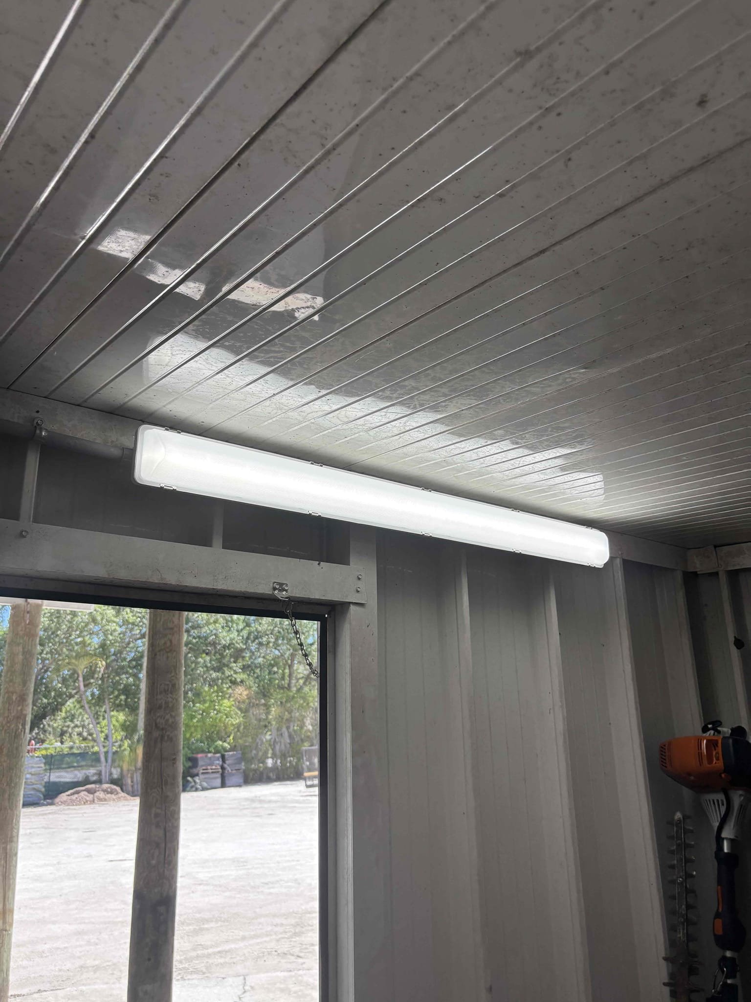 Replace flickering light fixtures with new vapor tight led light fixtures 