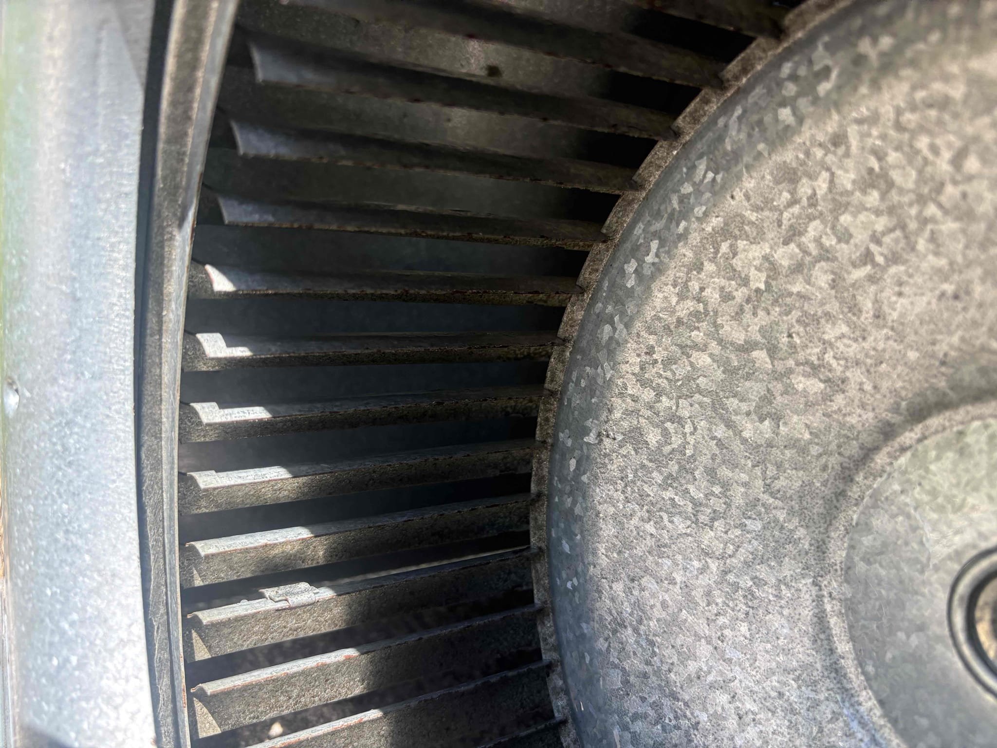 Removed and sanitized blower wheel 

Sanitized interior cabinet and wiring 

Sanitized air handler coils 

Verified system operations after completing repairs 