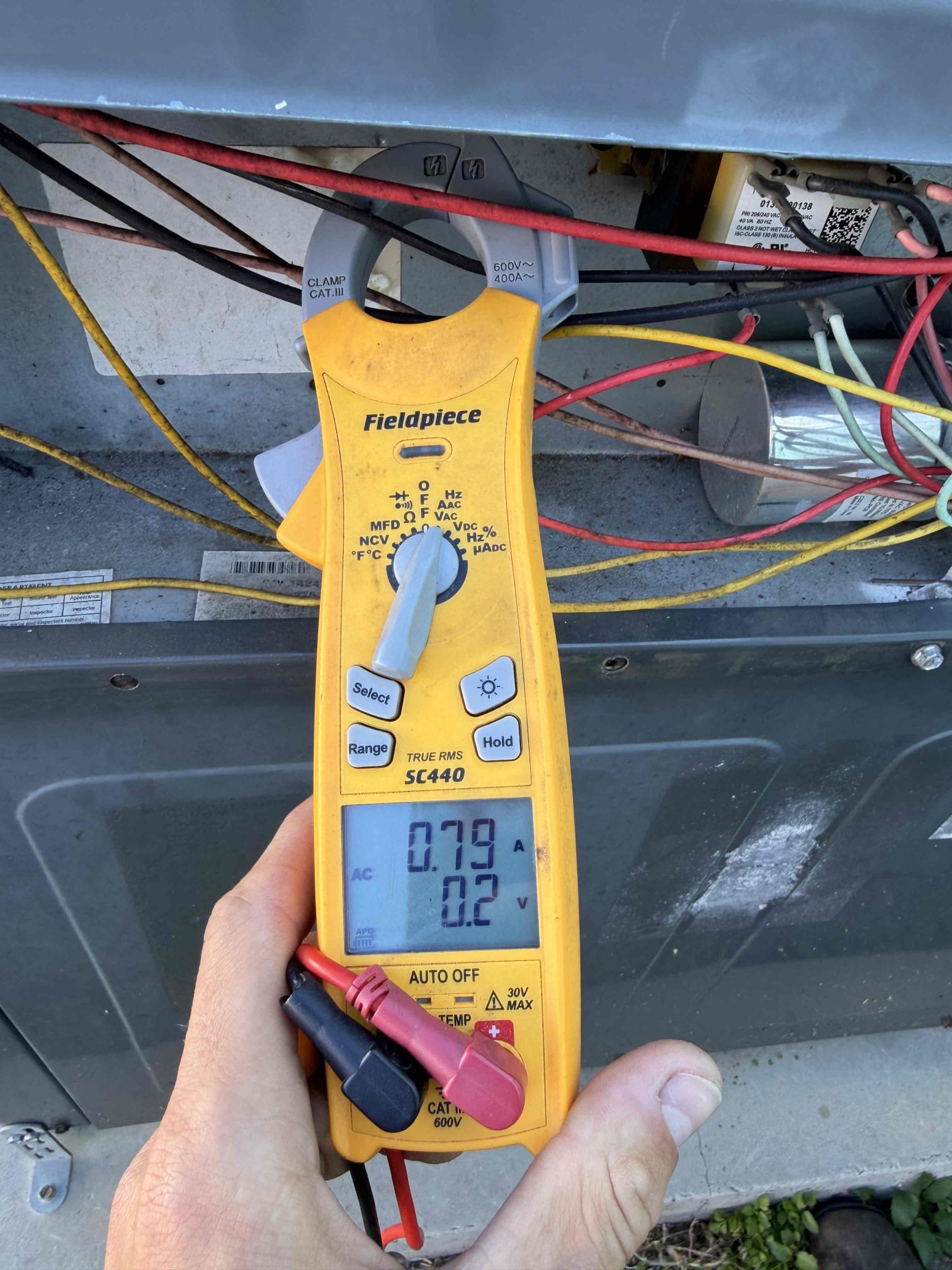 Upon my insection, client had another company performing is on the system for roughly 2 years. On their last visit, they recommended replacing the disconnect breaker at the unit, performing an evaporator coil cleaning, performing a blower assembly cleaning, installing a UV light, and adding refrigerant.

Upon my inspection, found disconnect not grounded properly and reconnected ground wire. Disconnect is in working condition. 
Unit has a 20° temperature split. Evaporator coils are slightly impacted with debris and the blower wheel assembly is slightly impacted with debris and bacterial growth. We recommend an evaporator coil cleaning, Blower assembly removal and cleaning, as well as a UV air Purifier inside the system to prevent the growth from returning. 

Amp draws are good, capacitor is within factory range, contactar is in good shape. 

Sending quotes for cleanings and Maitenence service agreement

Waived $95 per office request with repair