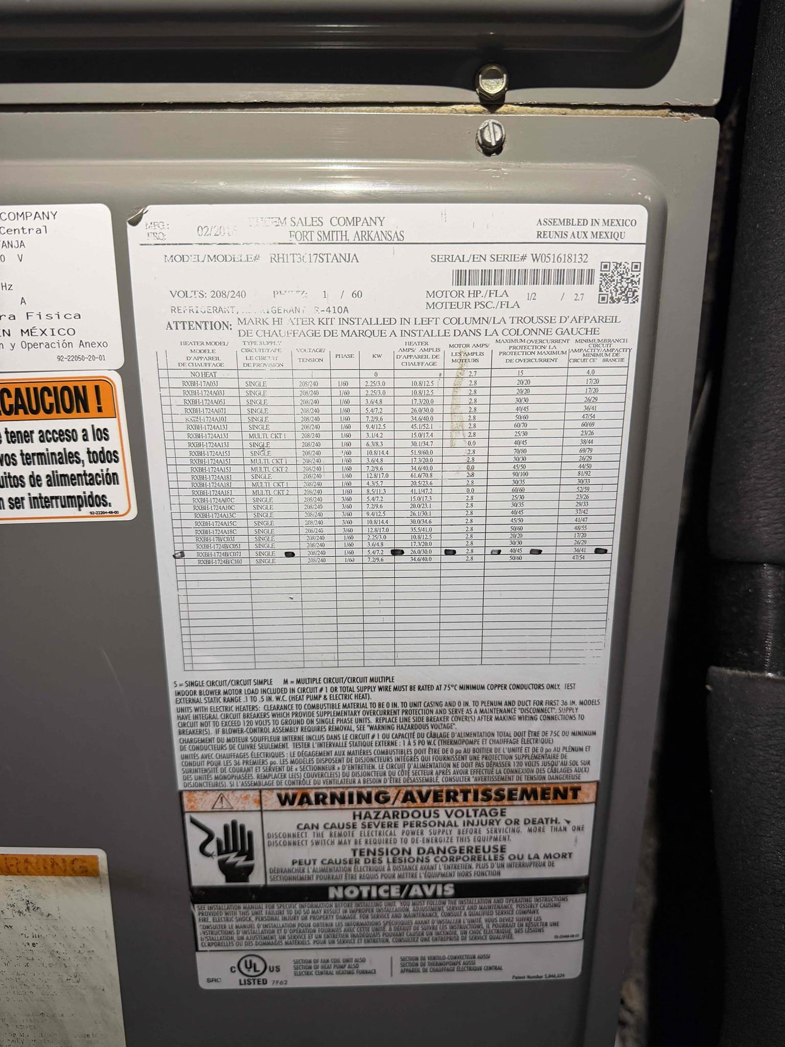 Client states thermostat keeps losing power. Found clogged drain line. Waived $95 from previous visit and performed drain cleaning and treatment. System is now cooling. 

Client plans to sell the home in 2027 and does not want to move forward with any other repairs at this time. 