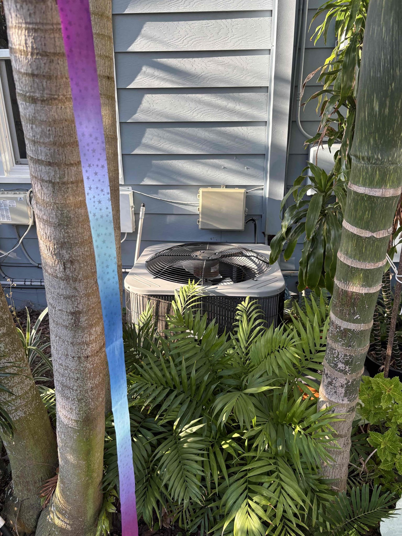 Full system tuneup 

Wiped Down Air Handler 

Checked temperature splits 

Tested Safety Overflow Switch (secondary, unit does not have primary)

Inspected Air Handler Coils 

Inspected Blower Wheel & Assembly (bacterial growth accumulating)

Checked cap mfd 

Checked contactor 

Inspected wiring/Tightened Connections 

Compressor amps 

Motor amps 

Cleaned condenser coils 

Cleaned Service Panel

Cleared drain line and pan 

Added pan tab to help with buildup 

Checked blower amps 

Checked filter 

Thermostat operations 

Checked heating and cooling 

Unit is operating at this time

Notes 
-6” and 8” flex ducts have rodent damage 
-bacterial growth accumulating on blower wheel 
-no primary overflow safety switch 
-outdoor coils showing signs of corrosion 