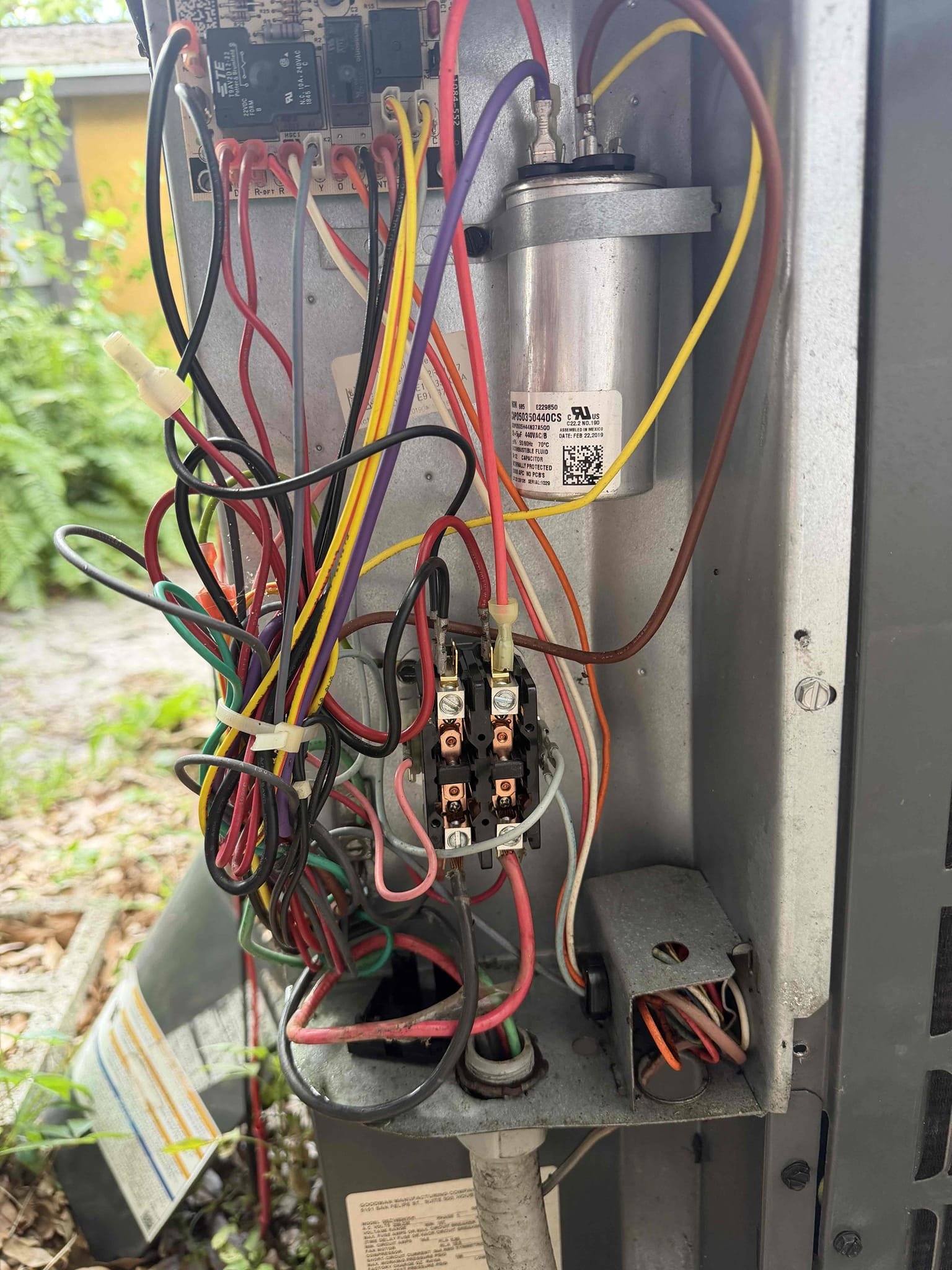 Client states outdoor unit is not coming on. Upon my inspection found the contactor was completely infested with ants. This contactor needs to be replaced. Replaced contactor and started system. Performed first maintenance on system. System is mismatched with a 2019 condenser and a 2008 air handler. The air handler is in very very poor condition. The evaporator coil is completely plugged up, rusted and corroded. The blower wheel is very impacted with debris. There is large amounts of growth throughout the air handler.
Advise client that they should prepare for a new system relatively soon. System is cooling with an over 20° temperature split at this time. System is at risk of freezing up with the completely impacted dirty coils.