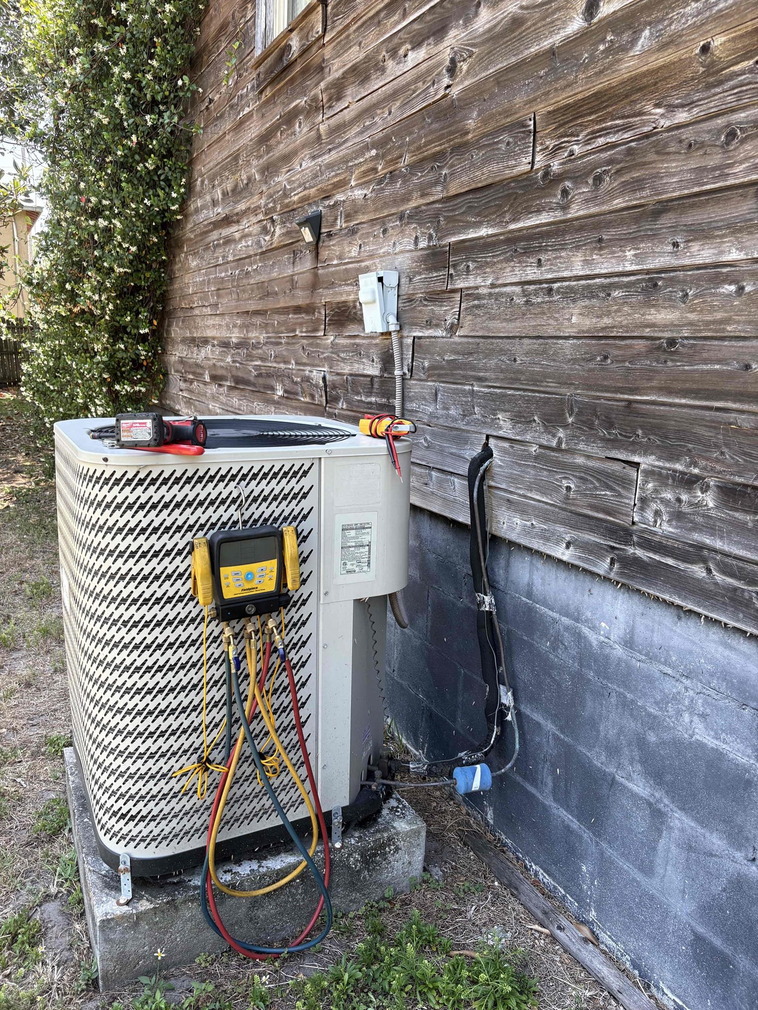 Upon arrival home owner states unit had to be filled with refrigerant every year. Found system low on refrigerant indicating leak. Explained parts not manufactured for this brand anymore. Offered to fill system but no guarantee on how long it will last. Indoor motor bearings sound like they are failing. Went over potential repair cost vs new system. Home owner will talk with significant other. 

System is currently down. Will come back to fill if moving forward with new system. 