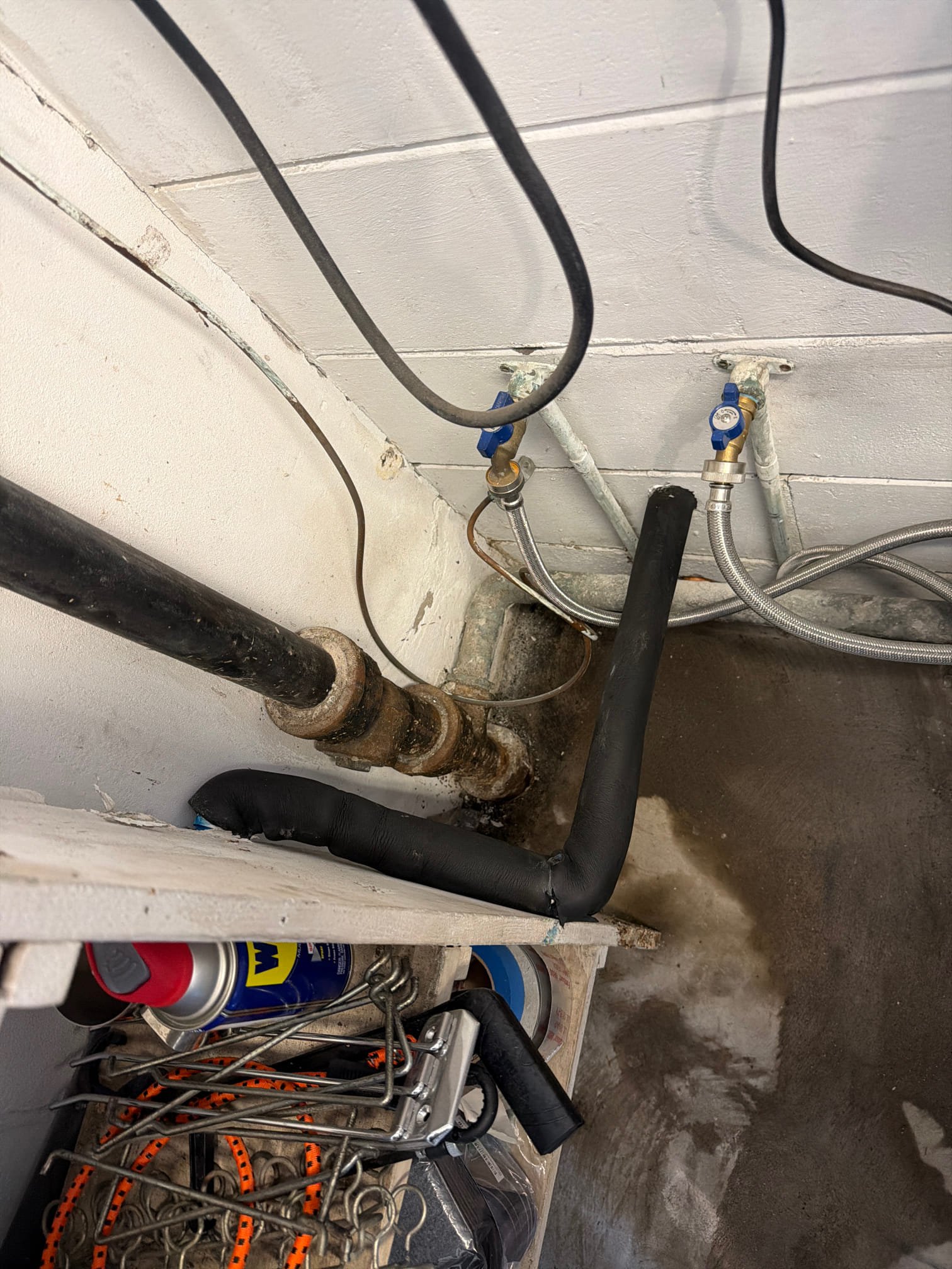 Remove Partial Drain to Re Pitch 
Remove P Trap 
Install Drain Line 1-2ft Higher 
Install New P Trap 
Spray Foam Existing Hole 

*Concrete bit needed 