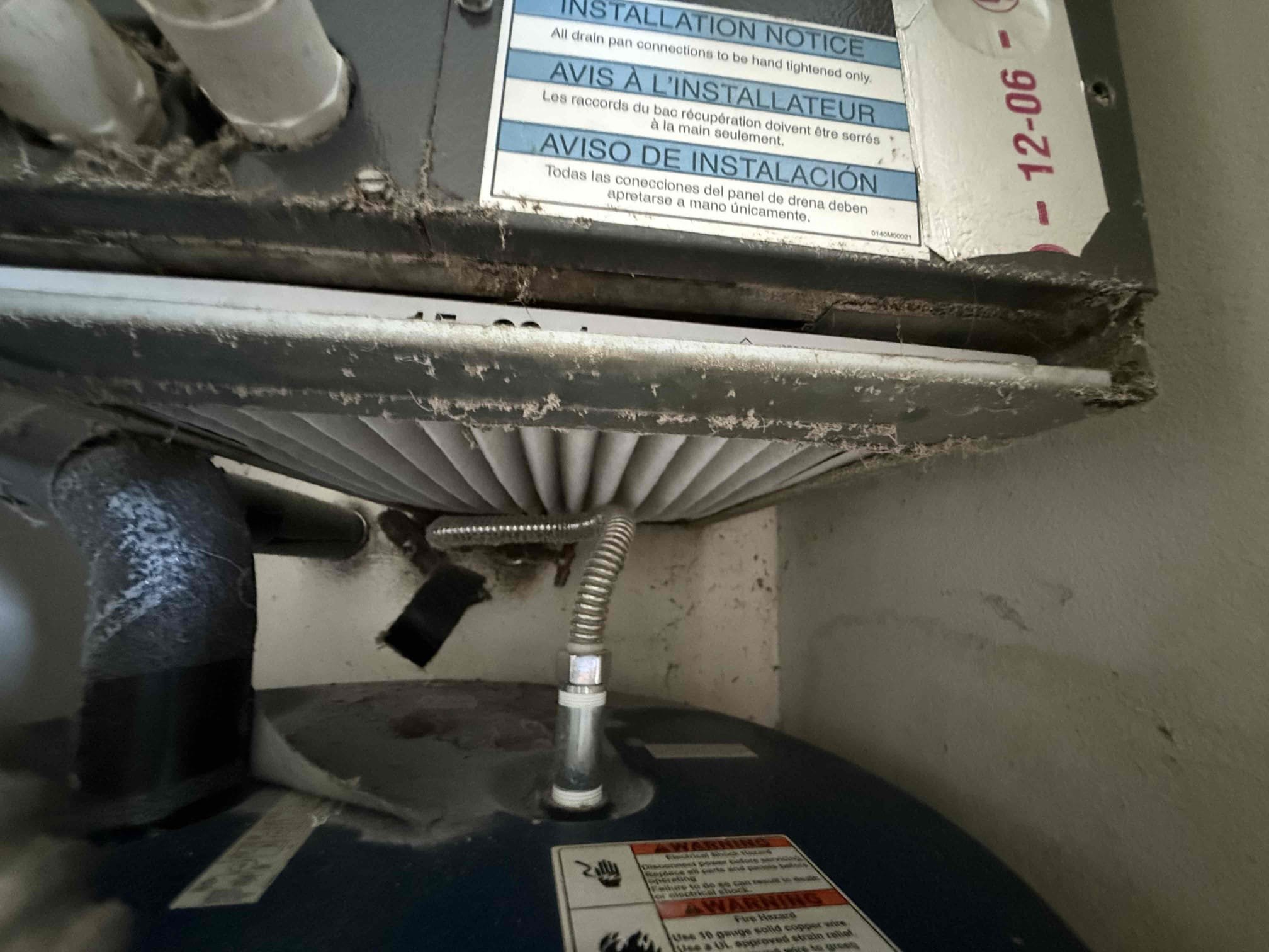 Reason for call:
No cool 

Equipment:
2009 2 ton Icp straight cool 
Vertical in closet 
Condenser out back 

Summary:
Completed diagnostic to find short on green and yellow wire on thermostat wire form air handler to thermostat. This wire will have to be replaced for operation to be restored to the equipment. The contact has also failed today. 
Unit is in very poor condition. Blower wheel is dirty unit is heavily corroded. 
All wires disconnected at stat and reading 24v means no prob with red wire
Disconnect green at ahu and give 24v to green at stat and fuse blows. Theres nothing between green at stat and air handler. shorted in the wire 

Solution:
Left estimate for repair with new wire and new contactor 
Left estimate for system replacement with wire 