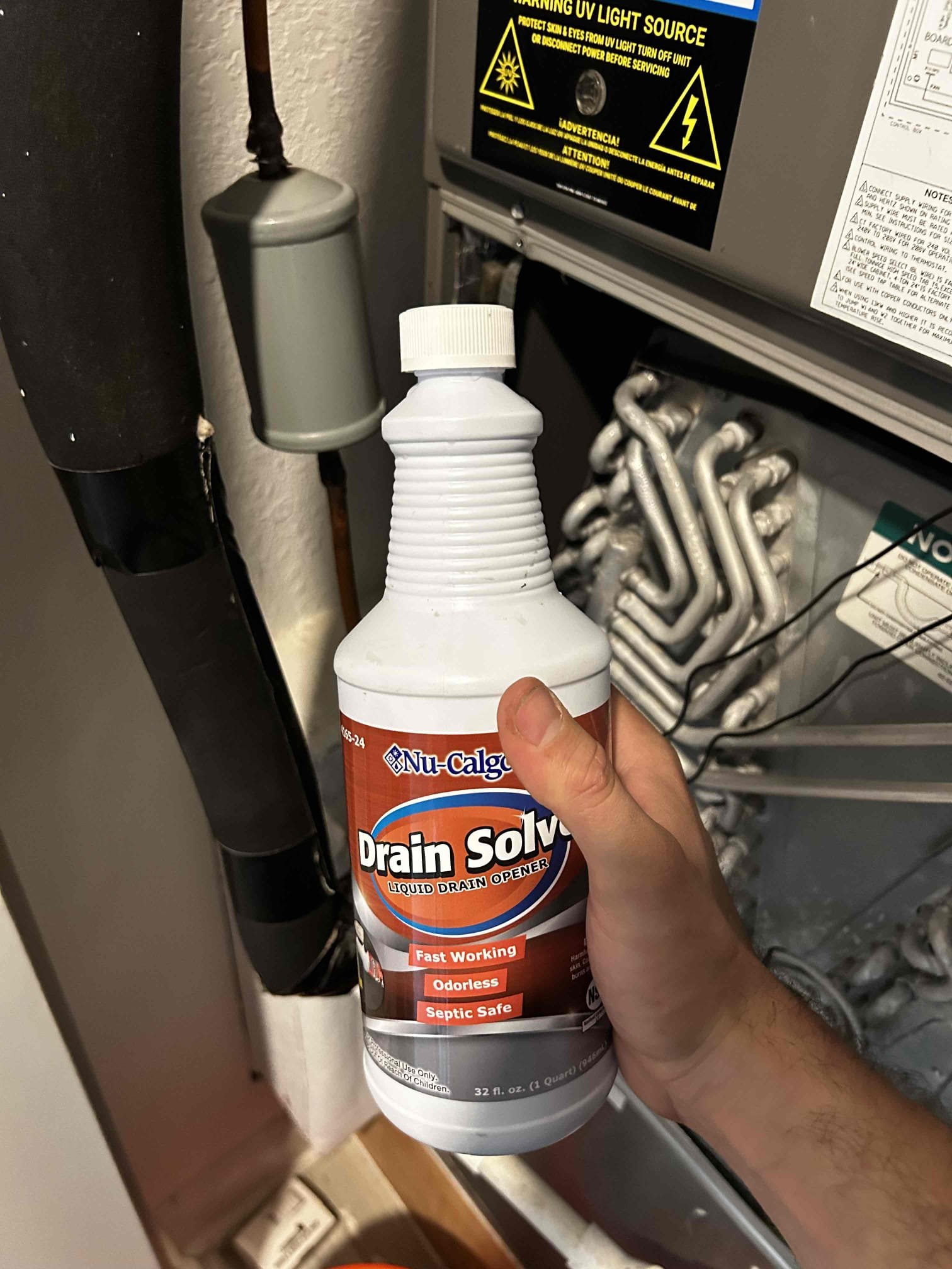 Upon arrival, the entire system was shut off. I checked the flow and it was currently triggered. I discussed this with the homeowner and move wanted to move forward with the cleaning process to get it all sorted out. I performed a drain line treatment, insured the system was draining before leaving. Do you have any questions? Please reach out. Thanks for business. Have a great day. I did sign up the homeowner on the membership program.