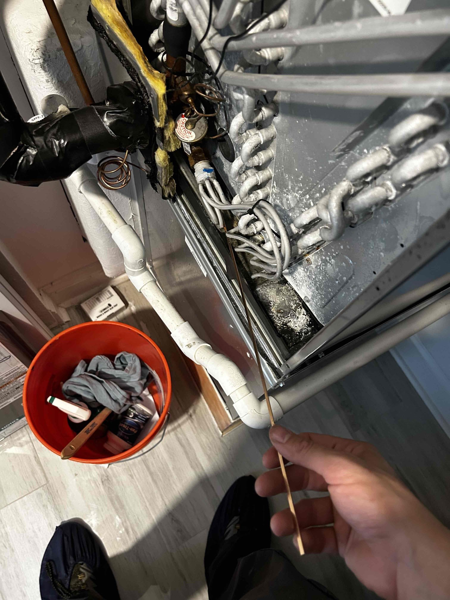 Upon arrival, the entire system was shut off. I checked the flow and it was currently triggered. I discussed this with the homeowner and move wanted to move forward with the cleaning process to get it all sorted out. I performed a drain line treatment, insured the system was draining before leaving. Do you have any questions? Please reach out. Thanks for business. Have a great day. I did sign up the homeowner on the membership program.