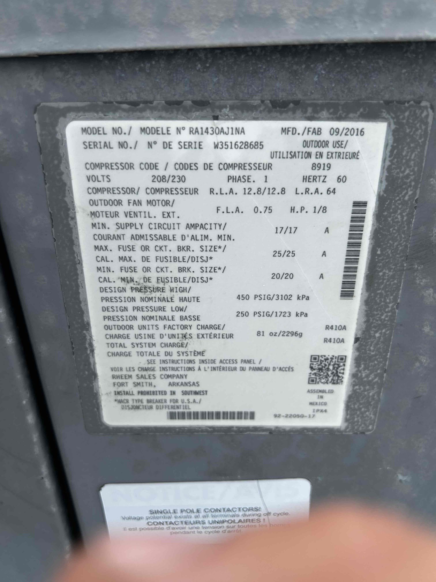 System has a leak, system is also 2016 out of warranty. Homeowners from the beginning told me that they are not looking to repair. They’ve already had issues in the past and looking to replace. They are working with another company. They have a membership with, but they do not work on the weekend. He said to reach out Tuesday to follow up the decision. If you have any questions, please reach out. Thank you for your business. Have a great day.