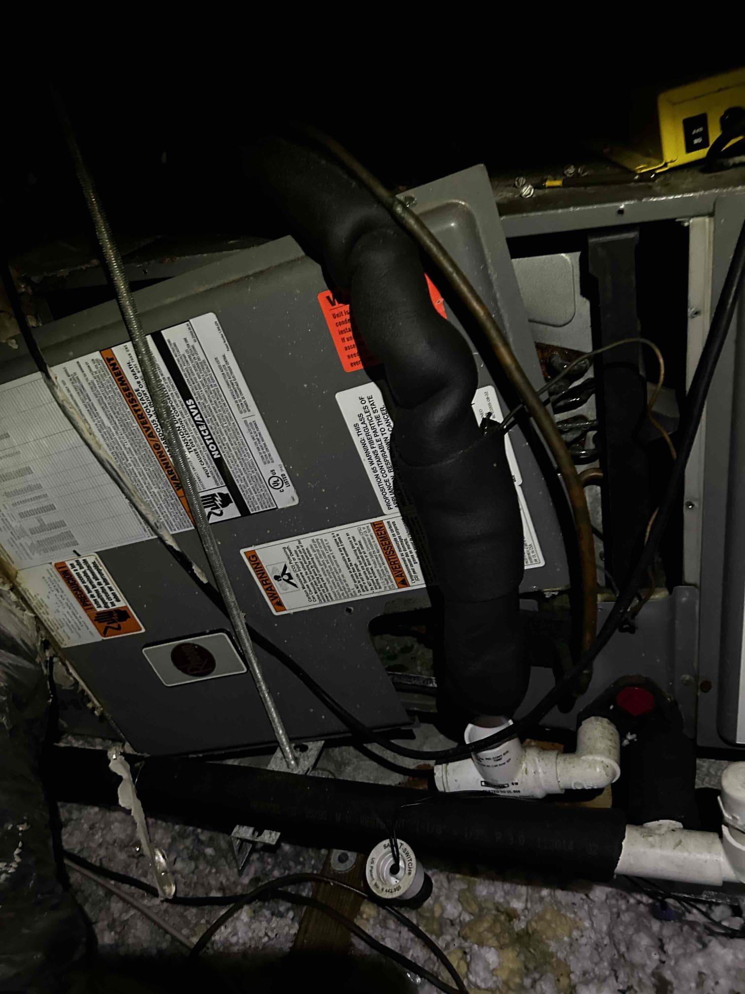 Upon arrival, the system was completely shut off. I inspected the drain line and found that the float switch had been triggered due to a clogged drain line. The air handler is located in the attic. After removing and resetting the float switch, the system turned back on and began operating.

I discussed the issue and recommended repairs with the homeowner, and we proceeded with a drain line treatment. After completing the treatment, the drain line began draining properly and the system was operating normally. I verified system performance and recorded an 18° temperature difference between supply and return air, which is within proper range.

I also recommended our membership program to help maintain the system and prevent future drain line issues.

If you have any questions, please reach out. Thank you for your business, and have a great day