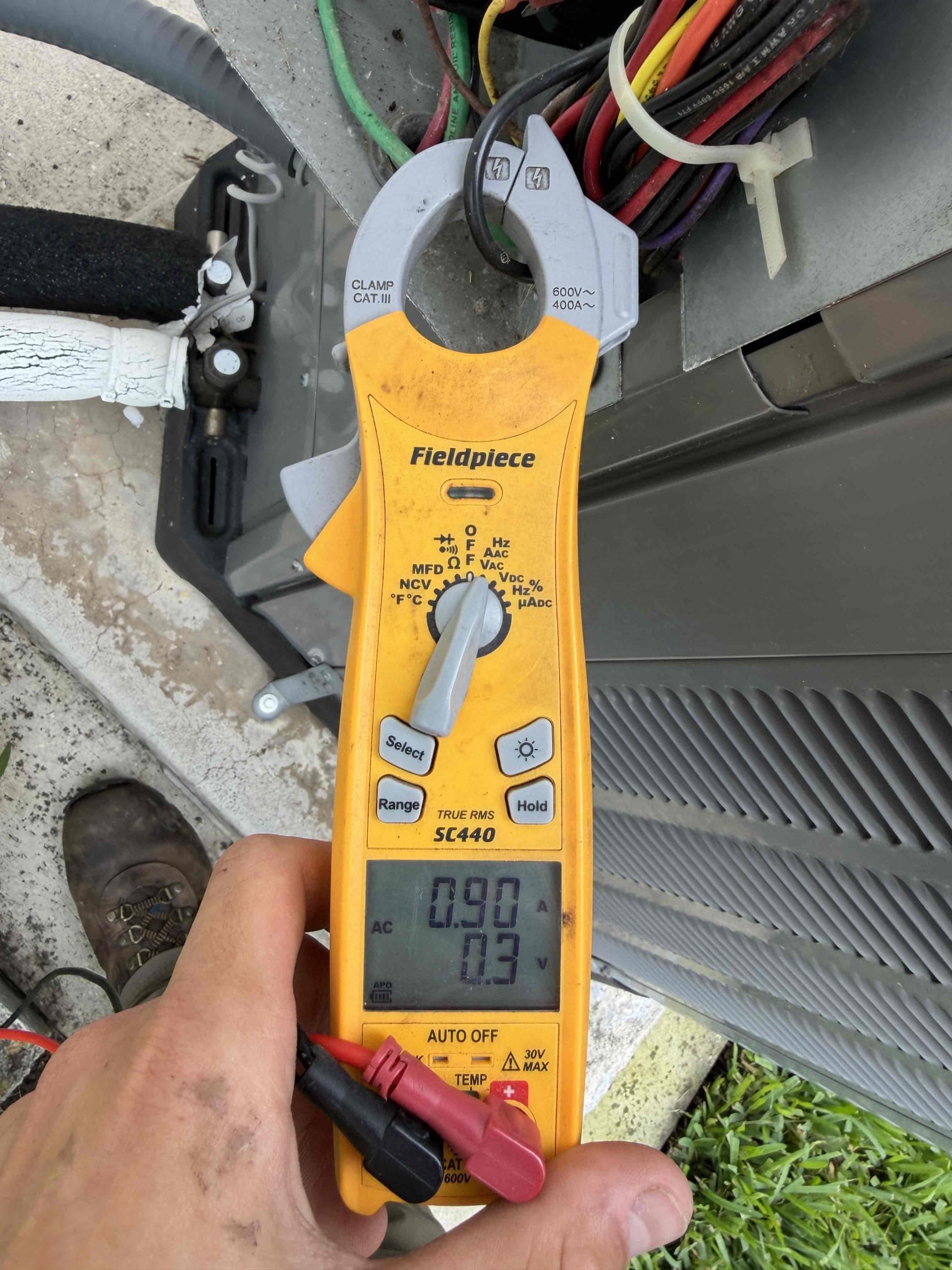 Performed Maitenence on system. Cleaned/treated drain line and primary drain pan. Cleaned condenser coils. Evaporator coils are clean. Verified safety float switch functionality. Checked amp draw on compressor. Checked amp draw on fan motor. Checked capacitor is within factory range. Inspected Contactar. Made sure all connections are tight. System is cooling with a 20° temperature split at this time.

Drain line was difficult to clean. If we have to return for a drain line clog, we will need to charge our drain cleaning service fee. Client is aware. 
Recommended our Maitenence plan but client would like to hold off for now. 