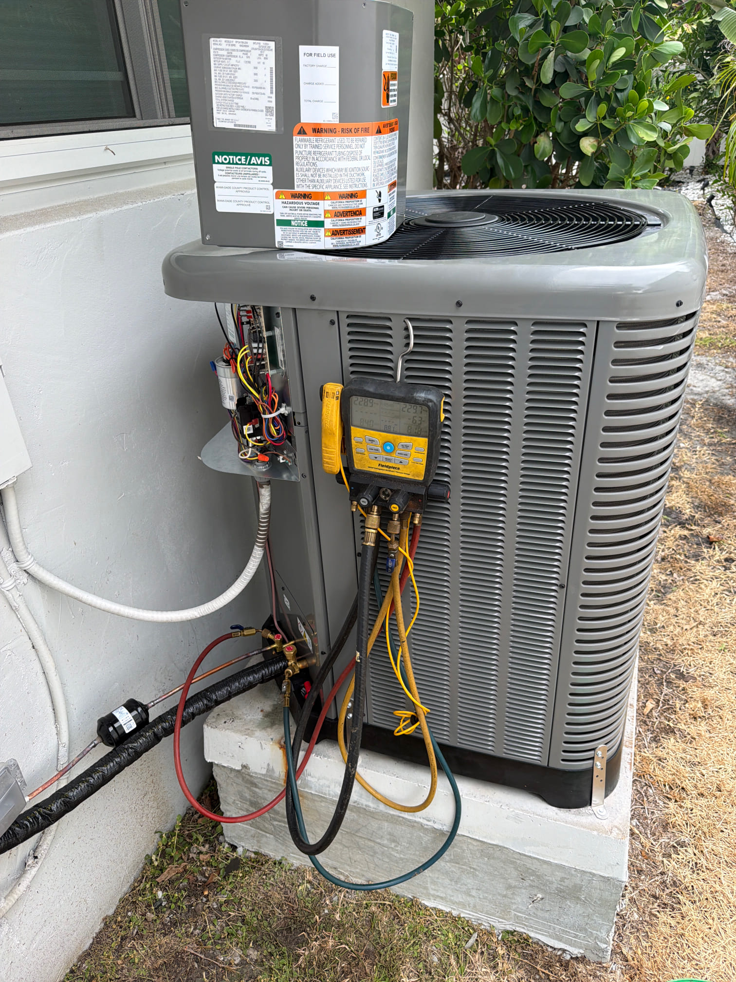  3 Ton 15 SEER Heat Pump 2 stage cooling RUUD system 
~ 10 Year parts warranty  
~ 3 year Labor warrants
- 25% down payment credit card 
- New REME LED air purifier 
- New RGB Air purifier inside air handler 
- Installation of vertical air handler in garage
- New custom stand/return box
- New thermostat (WiFi compatible)
- 1” Filter rack
- New safety float switch
- New insulation on copper
- Installation of Condenser unit
- Existing concrete slab
- New Hurricane straps
- New UV rated insulation on copper
- New filter line dryer
- Completed to code
100% satisfaction

Discounted UV air purification add ons from $2178 to $1200