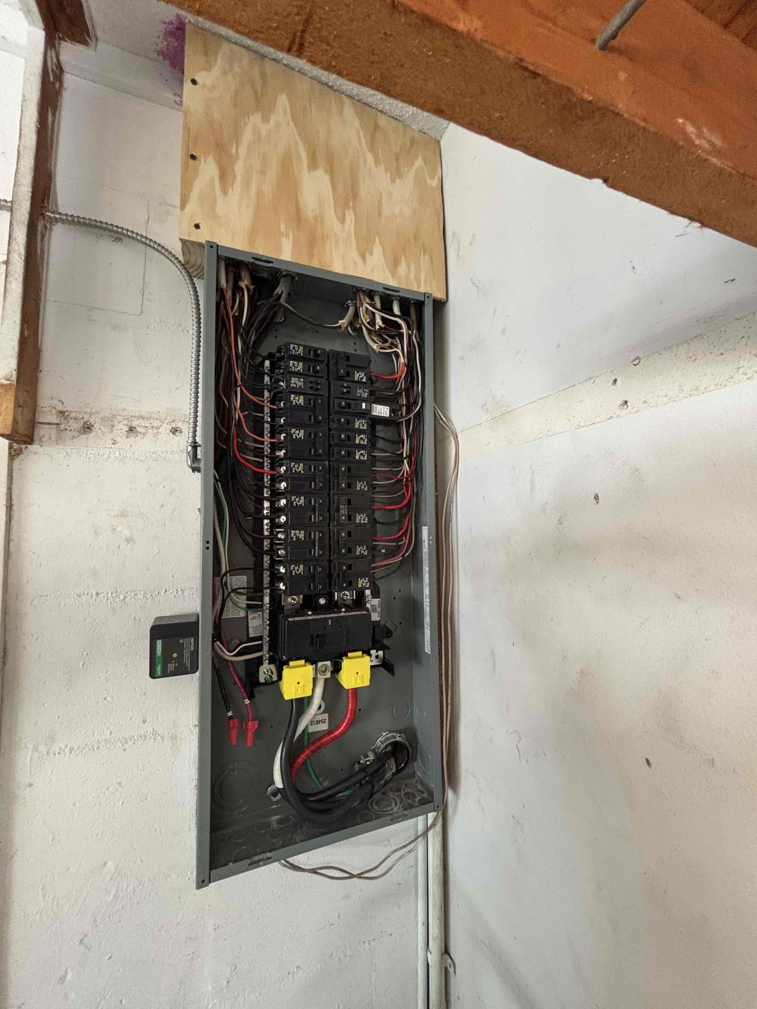 Replace 150 amp main panel 
Run a new Electrcial chase 
Install new surge protector 
Relabel panel directory 