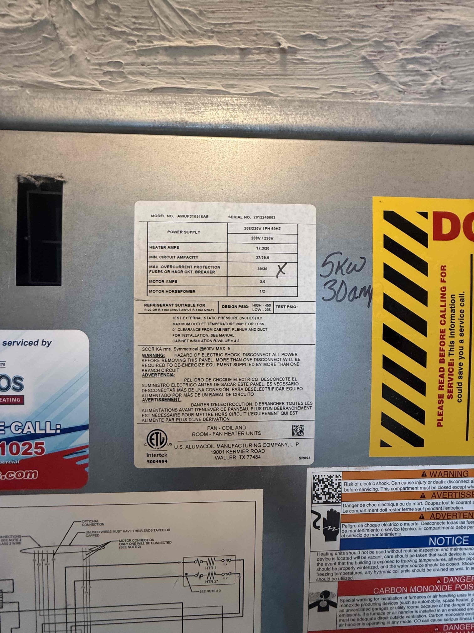 On arrival found unit not cooling due to low refrigerant. Performed leak search on system and found evap coil leaking. Filled unit back with refrigerant for temporary cooling. Will submit repair and replacement options. Unit cooling at this time. 