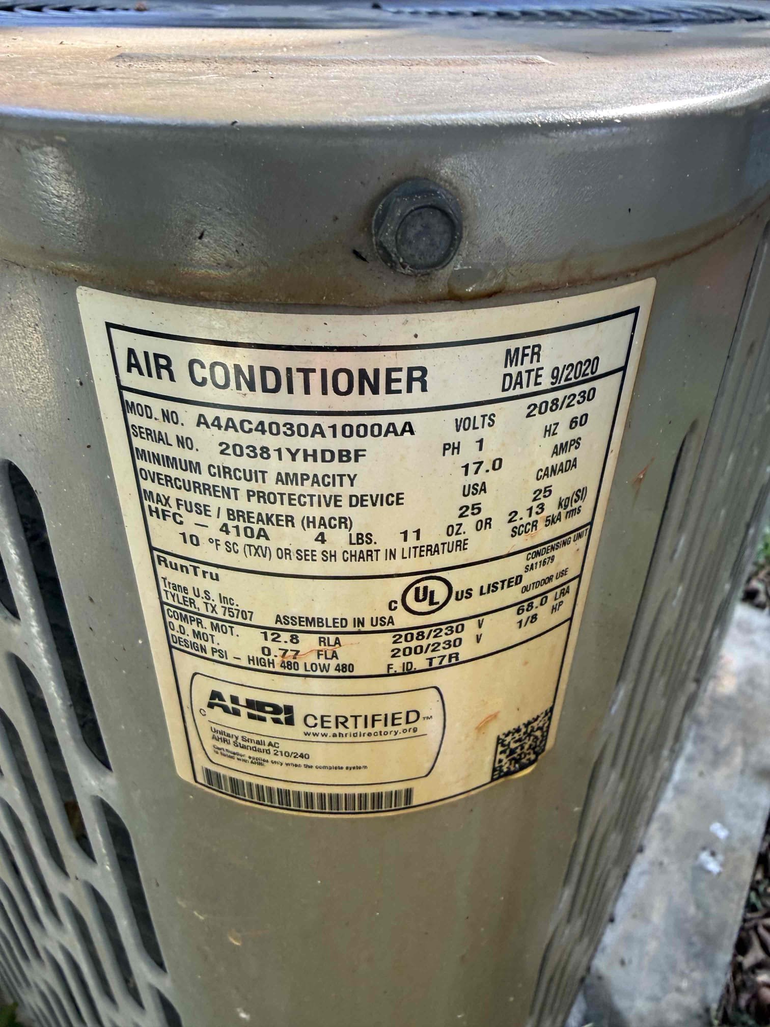 On arrival found u it not cooling due to clogged drain. Cleared pan and drain. Added chemical to help prevent growth. Pressures good. Temp split good. Filter dirty and needs to be changed. Unit cooling at this time. 