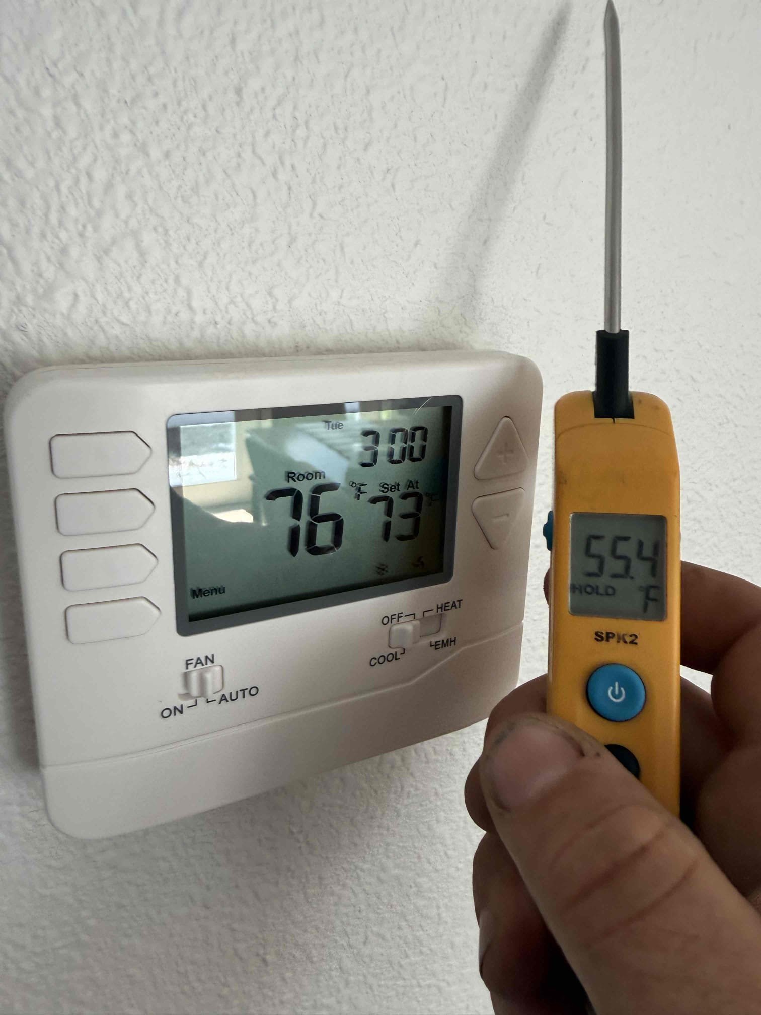 On arrival found unit not keeping up due to low refrigerant. Client opted to fill unit without leak search. Once unit filled back to factory specs. Unit cooling properly with 20* split. Noticed ductwork in attic in poor condition and is affected how well unit is able to cool. Home has poor insulation and bare spots in attic. No warranty on refrigerant. If problem happens again a leak search must be performed to locate leak. 
