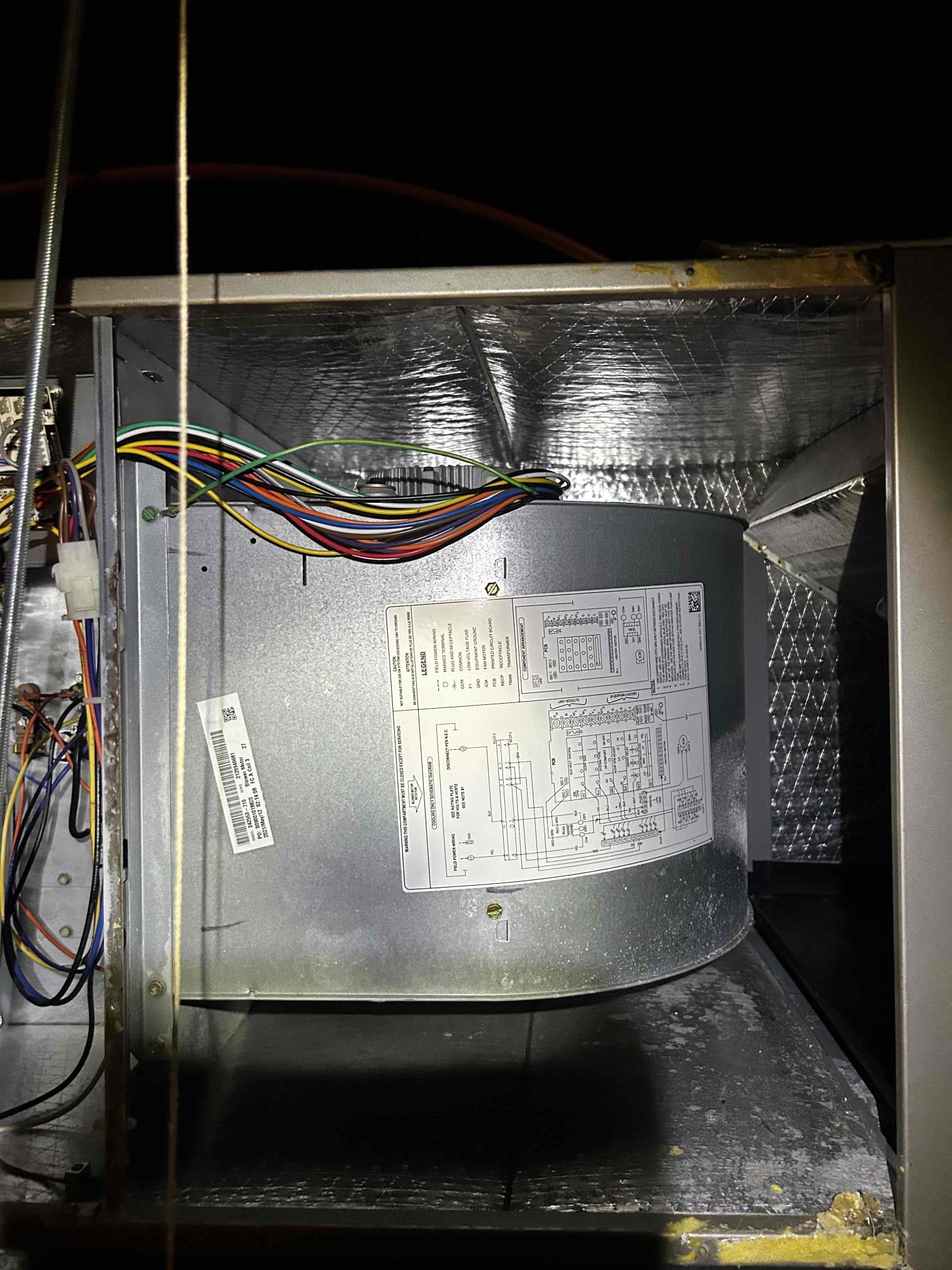 Upon arrival, I cut off power and took out the blower wheel, I did a deep cleaning for the blower wheel to ensure airflow is clean in the speed of the fan is proper. Once finished cleaning it, I reinstalled it into the air handler before leaving I made sure I had a healthy temperature difference being at 19°. Everything is functioning properly when I left. If you have any questions, please reach out thank you for your business have a great day.