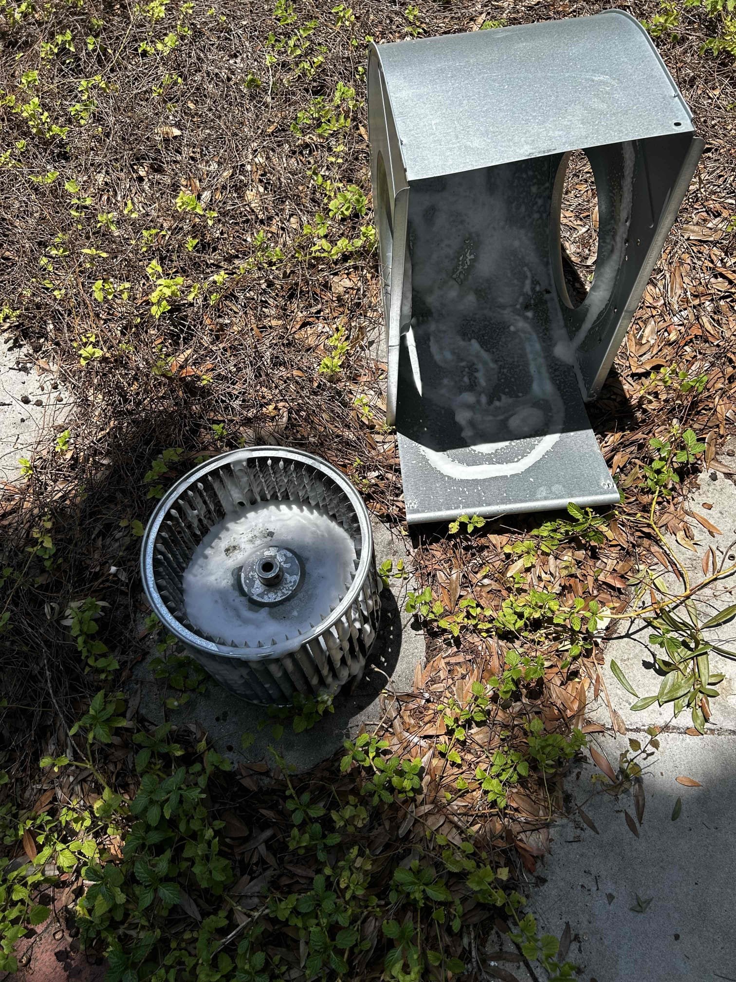 Upon arrival, I cut off power and took out the blower wheel, I did a deep cleaning for the blower wheel to ensure airflow is clean in the speed of the fan is proper. Once finished cleaning it, I reinstalled it into the air handler before leaving I made sure I had a healthy temperature difference being at 19°. Everything is functioning properly when I left. If you have any questions, please reach out thank you for your business have a great day.