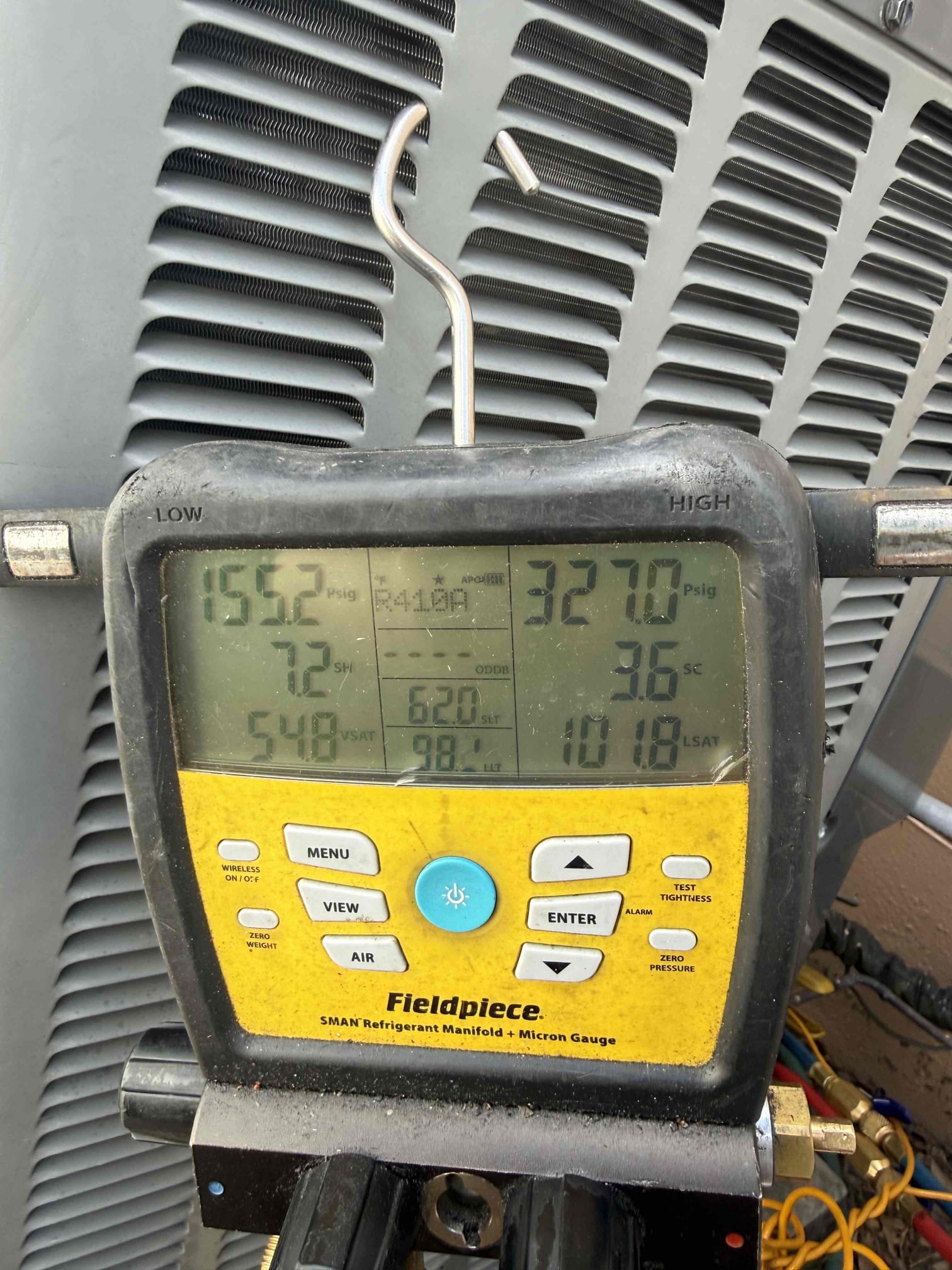 Recover refrigerant, install new warranty condenser coil, recharge system. Start and test. Unit cooling properly at this time. 