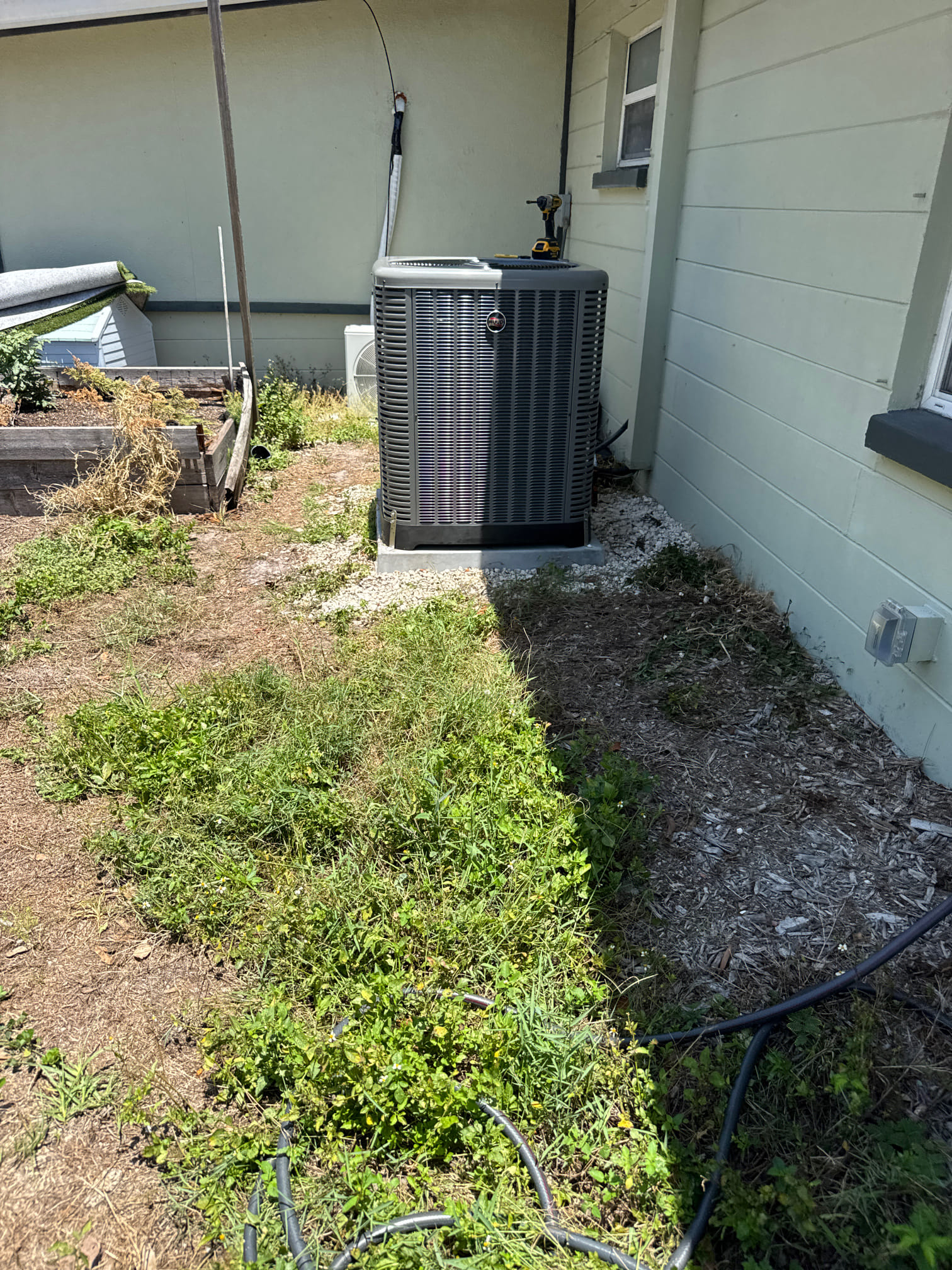 3 Ton 15 SEER Heat Pump 2 stage cooling RUUD system 
~ 10 Year parts warranty  
~ 3 year Labor warranty
- Installation of vertical air handler in closet
- UV system inside air handler
- New adjustable stand
- 1” Filter rack
- New thermostat (WiFi compatible)
- New safety float switch
- New insulation on copper
- Installation of Condenser unit
- New a hurricane concrete pad
- New Hurricane straps
- New UV rated insulation on copper
- New filter line dryer
- Completed to code
- Mastic seal supply duct connections above air handler
100% satisfaction

