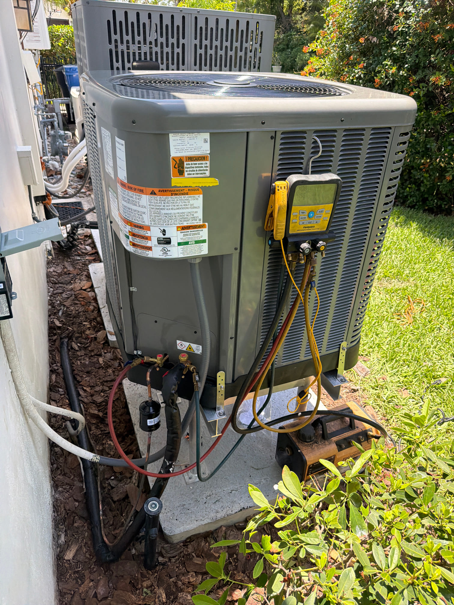 RUUD Equipment (2 Stage)
Install New Air Handler 
Install Air Handler UV System
Install New Outdoor Condenser 
New Filter Drier 
Install Thermostat (Honeywell)
Thermostat Wire Included 
Primary Float Safety Switch
Secondary Float Safety Switch 
Install Horizontal Drain Pan
Outdoor Surge Protection 
UV Rated Outdoor Insulation 
Refrigerant Locking Caps
Flush Existing Refrigerant Lines
Flush Drain Line
4” Hurricane Pad
18” Hurricane Stand 
Vibration Pads
Hurricane Tie Down Straps
Vacuum System 
Seal Supply/Return Plenums 
Remove Current Equipment
Permitting 
10 Year Parts Warranty
3 Year Labor Warranty 
100% Satisfaction 

*Complimentary duct sanitation 
*Install UV in run tru air handler (350$)