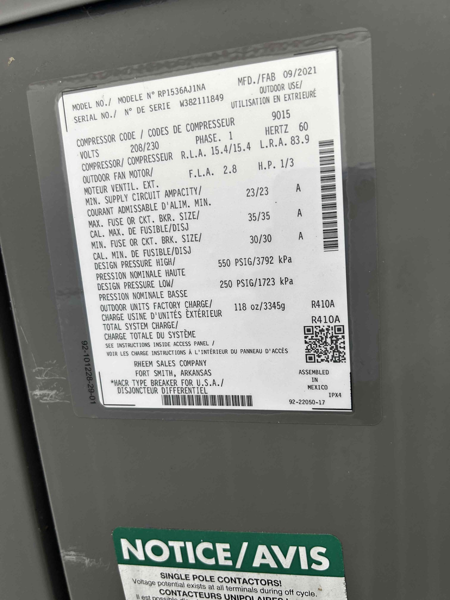 Upon arrival, I checked the temperature differential between the supply and return air on both systems and recorded an 18° split on each system, which is within the normal operating range.

I then inspected the electrical components on both systems and found all wiring and connections to be secure and functioning properly, with no signs of shorts, burnouts, or electrical concerns. Both compressors were operating within normal amperage range. However, both condenser fan motors were pulling slightly above their rated amperage at this time.

During inspection, I found both condenser coils to be dirty and restricting airflow. I performed a water-based condenser coil cleaning on both systems, which improved condenser airflow and overall operation. I also performed a drain line treatment on both systems to help ensure proper drainage.

At the air handlers, I inspected both evaporator coils and found them to be slightly dirty, but both air handlers were operating properly at this time with no