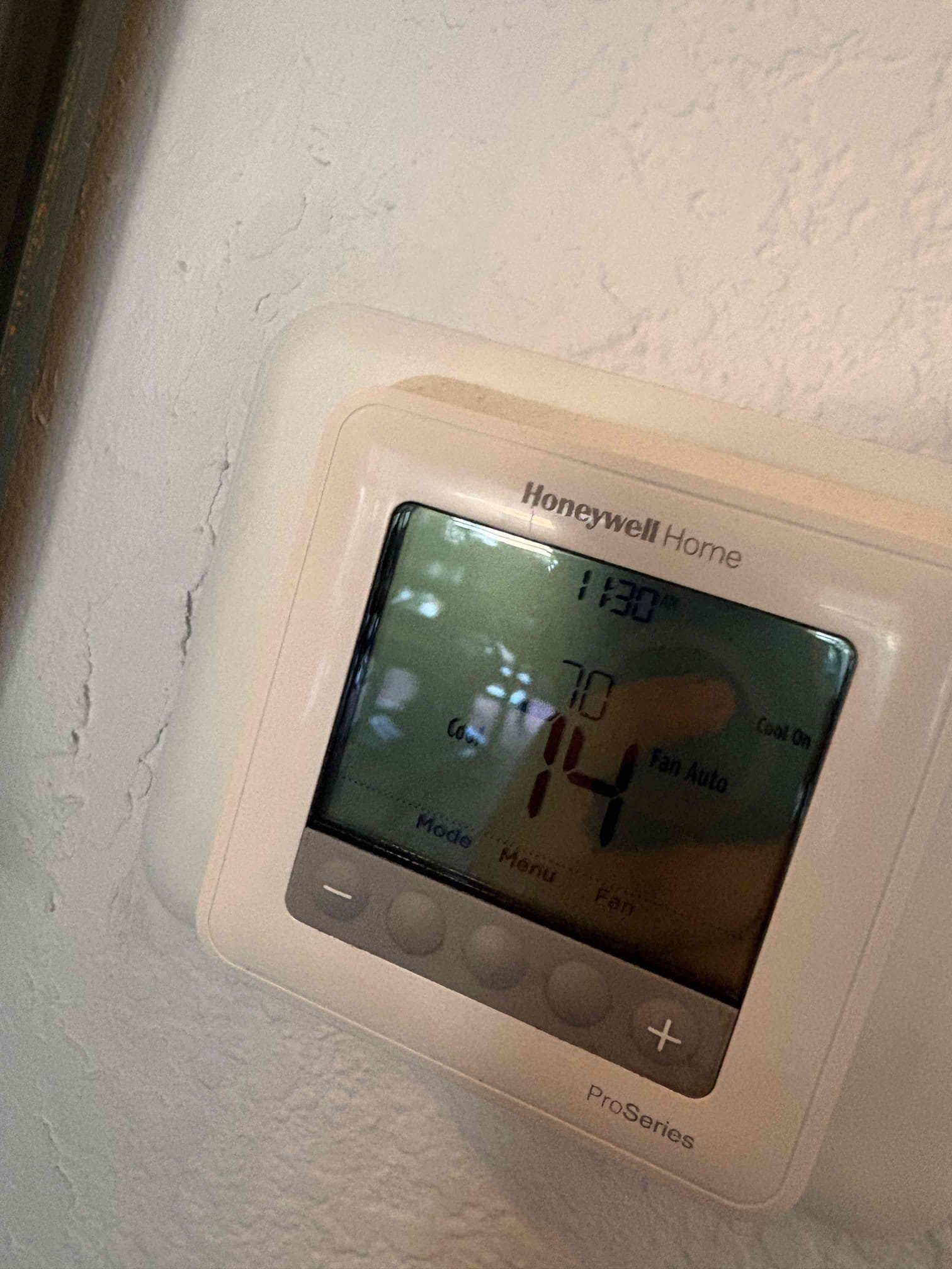 Upon arrival found supply plenum leaking onto ceiling. Home owner states heavy construction and drilling in building. Found air handler coil plugs clogged due to debris. Dropped drain pan and cleared lines. 

Verified system operations and draining 

Filter back register 

32 width
10 height 