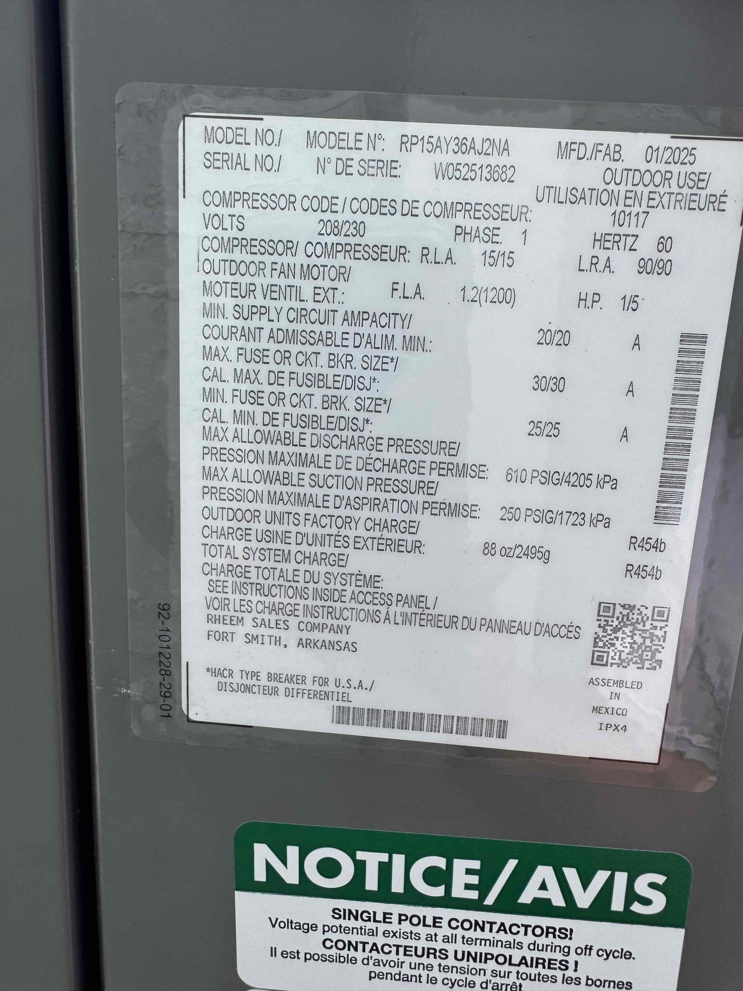 ~ 3 Ton 15 SEER Heat Pump 2 stage cooling RUUD system 
~ 10 Year parts warranty  
~ 3 year Labor warranty
- Installation of Horizontal air handler in attic
- Repair supply plenum hole
- New secondary safety pan
- New safety float switches
- New insulation on copper
- Installation of Condenser unit
- New Hurricane Miami dade pad
- 18” aluminum stands
- New Hurricane straps
- New UV rated insulation on copper
- New filter line dryer
- Vacuum pump line set 
- Charge refrigerant to proper spec
- Completed to code
100% satisfaction