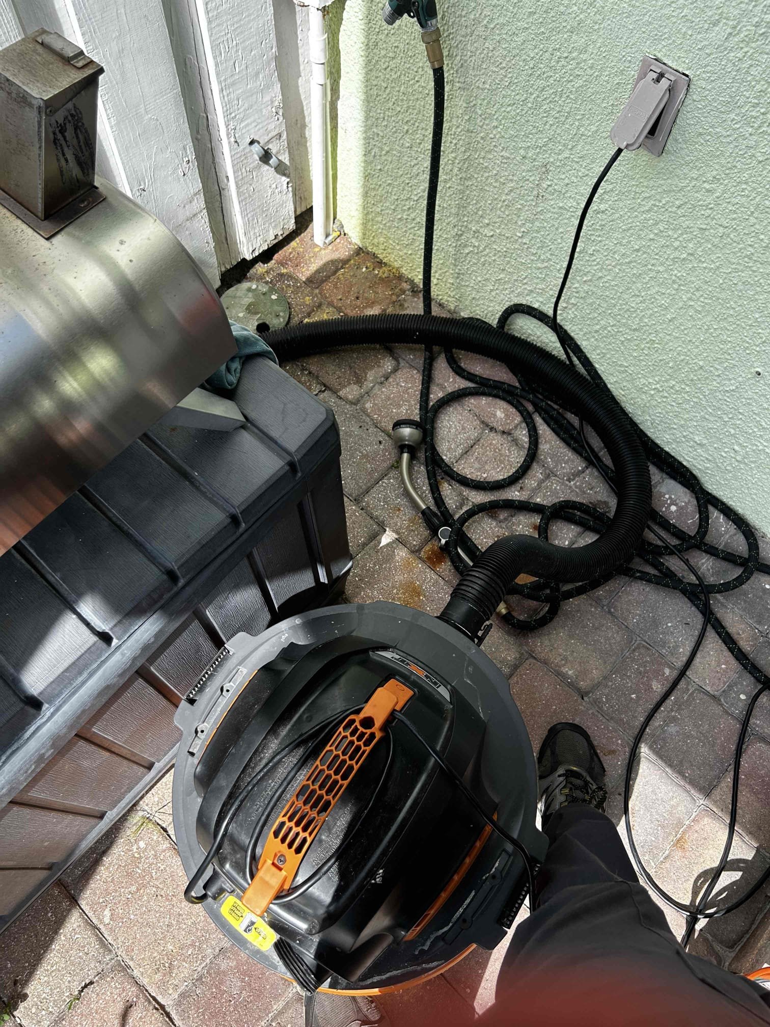 Upon arrival, I started off with checking the air handler, the flow switch was triggered as a clogged drain line, I performed a drain line treatment, nitrogen treatment, acid treatment, to ensure the system doesn’t clog up again. I cleaned it from the inside of the air handler. Overall systems performing OK, had an 18° temperature difference. If you have any questions, please reach out thank you for your business. Have a great day