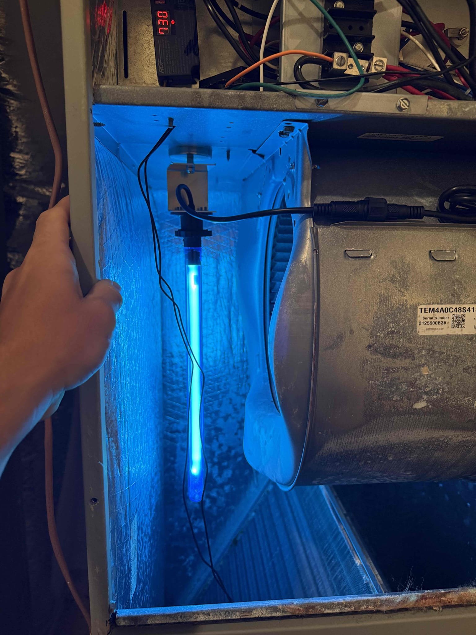 Uv treatment kits installed in both units. 
Confirmed proper operation. 