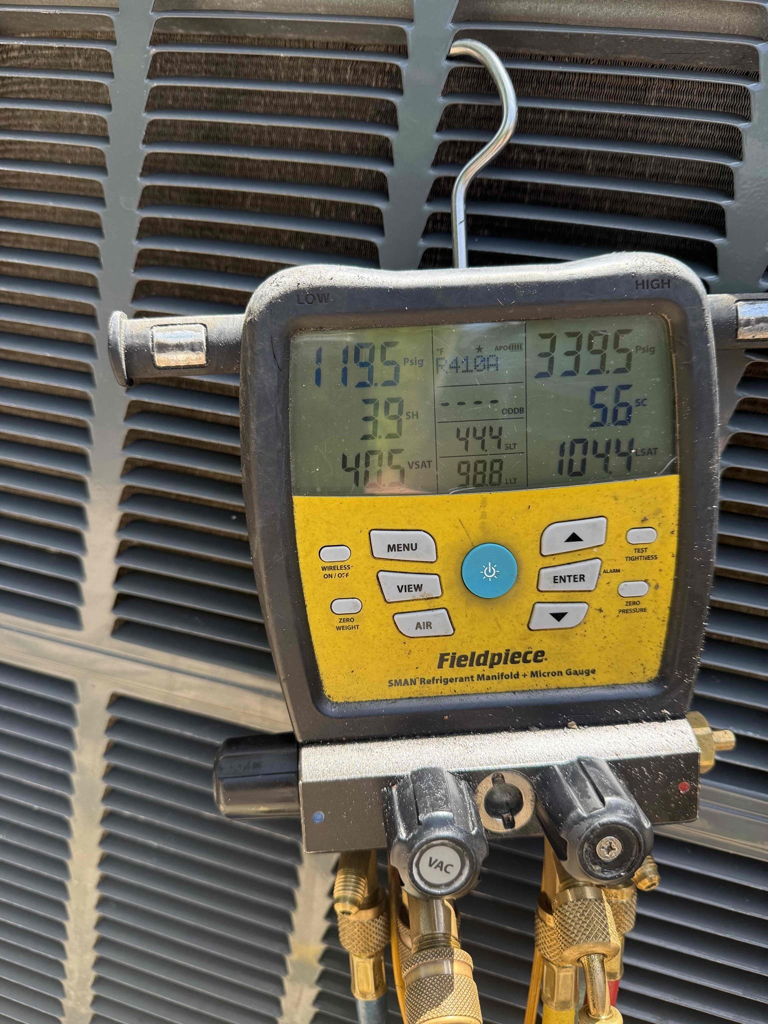 On arrival found downstairs package unit struggling to cool due to impacted condenser coil and evaporator coil. Performed chemical cleaning on entire system. Cleared drain. Start and test. Pressures good. Temp split good. Unit cooling properly at this time. 