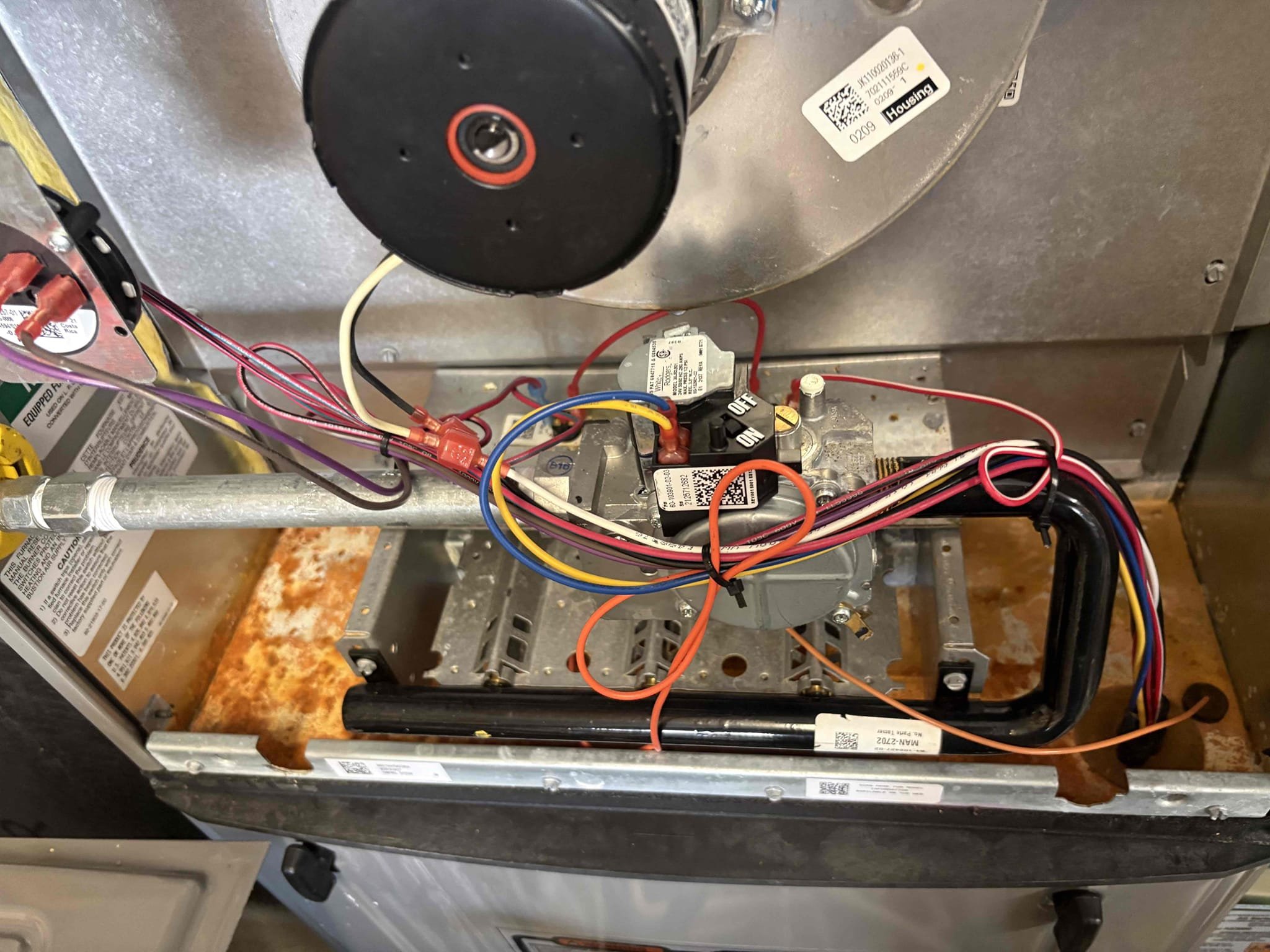 Home owner states other company told them they need a condensate pump. Found indoor trap heavily backed up and line not properly cleared. Blew out line with nitrogen, cleared drain pan, added drain solve, added pan tablets to help with buildup. Unit is now clear and draining properly. Outdoor drain has backwards pitch. Put a piece of wood to weigh down drain for proper drainage. 

Checked indoor components for water damage. Plate beneath gas valve and components has rust due to water dripping on it. Unit is currently operating and no other issues at this time. 