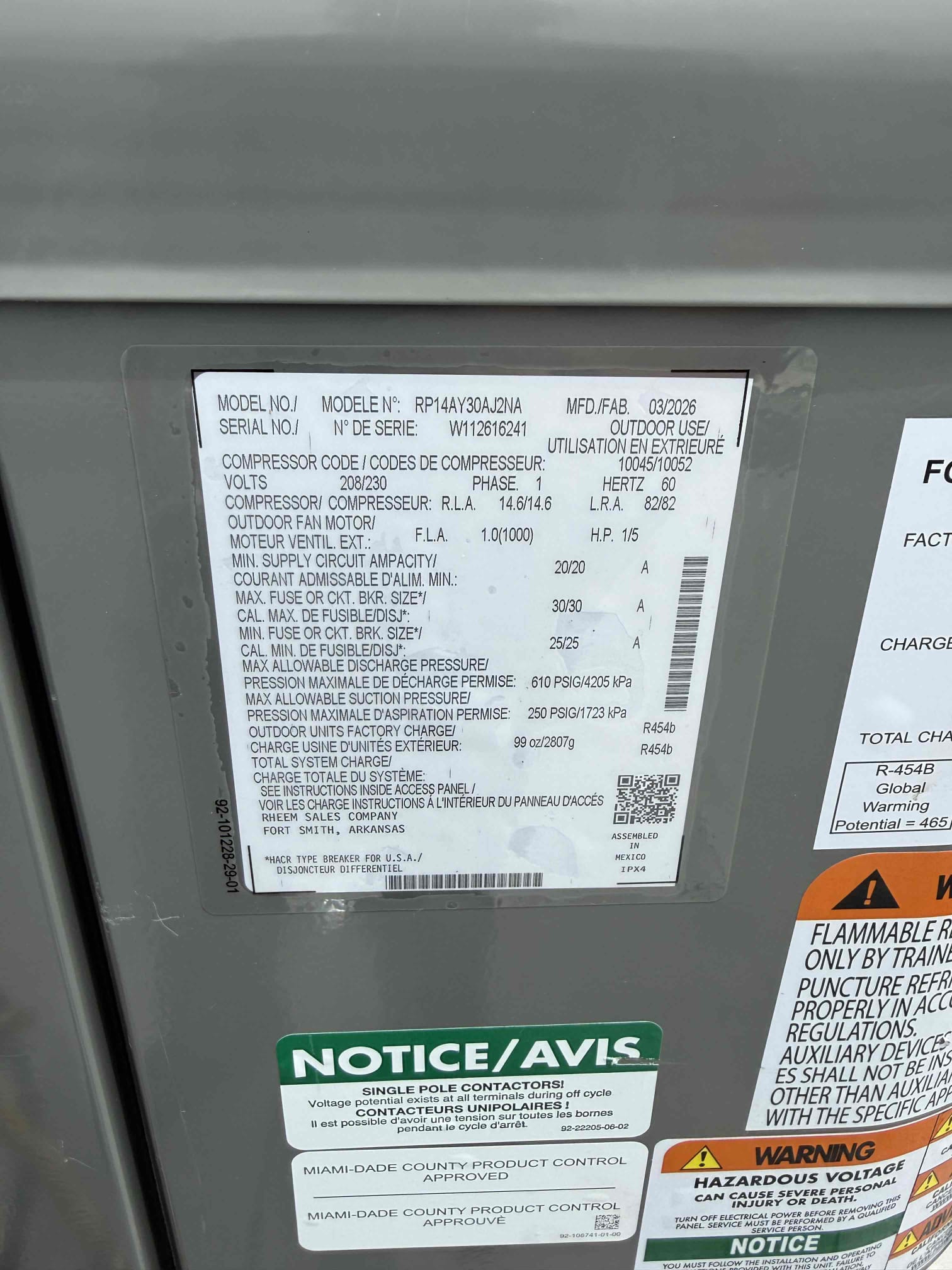 Install 14 seer 2.5 Ruud 
Install new condenser on roof 
Install new vibration pads
Install new hurricane straps 
Install new locking caps 
Reuse stand and electrical for condenser 
Install new air handler 
New safety switches 
New thermostat 
Reuse media filter housing and return stand and secondary pan 
Vacuum system 
Critically charge system 
Removal of old equipment 
3 year labor warranty 
10 year parts warranty 
100% customer satisfaction 
100% property protection 

3% cash discount 