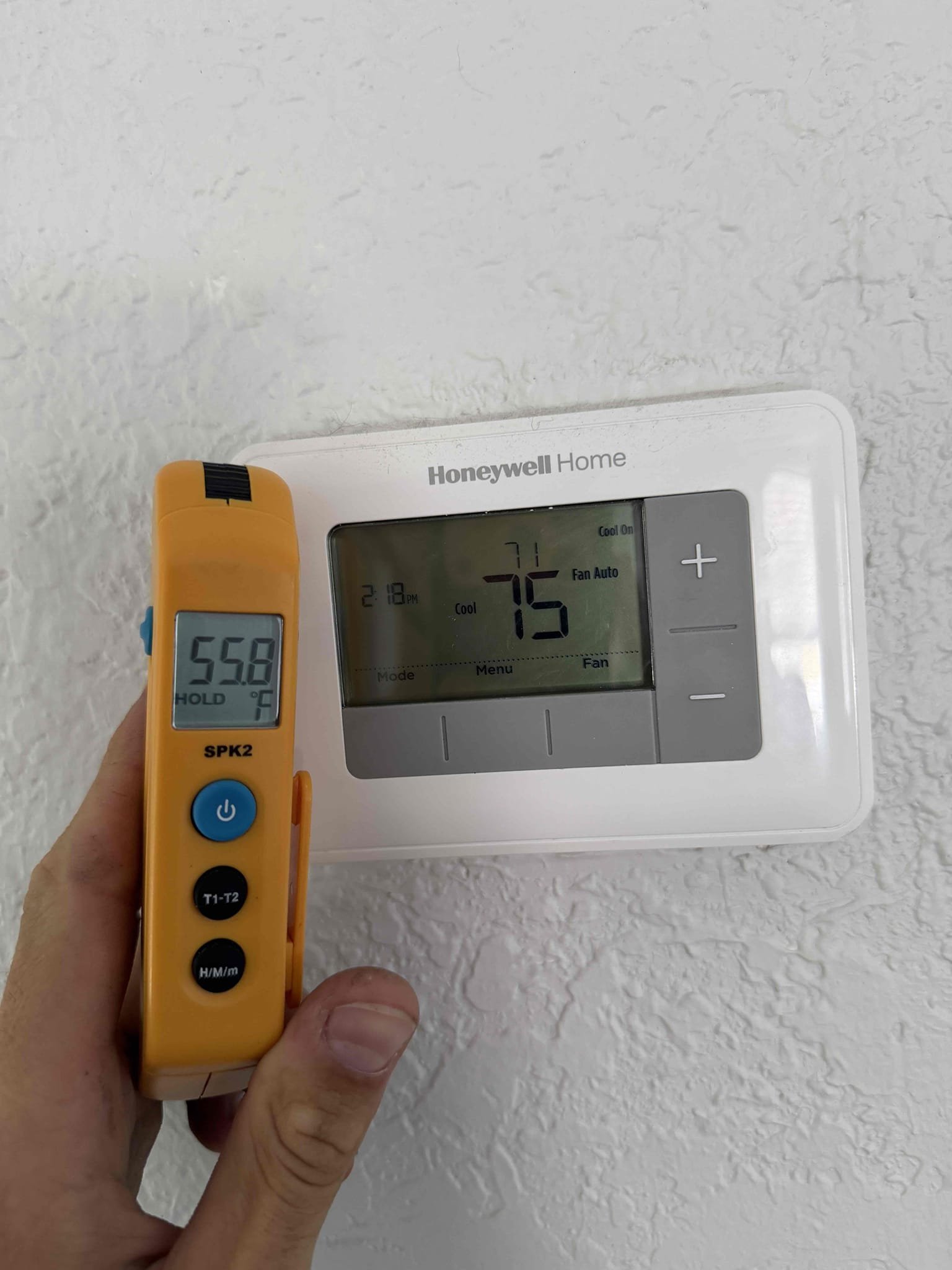 Tenant states that rooms were not cooling as well as the living room and the fan wouldn’t come on with the system. Tenant says they adjusted something but I could not get an answer about what they did exactly. On arrival found system satisfied at 71° in the middle of the day. Upon my inspection, found a very dirty air filter that required replacement. Tenant says they tried to keep house at 68° and it wouldn’t satisfy. I explained that they need to keep a clean air filter in place and it is hard to expect 68 out of a system in Florida. System has a good 20° temperature split. Found a weak capacitor. Recommended replacing the capacitor as well as a proper Maitenence on the system. Condenser coils are dirty and head pressure is higher than I’d like to see. 

Client would like to hold off on repairs and Maitenence. 
