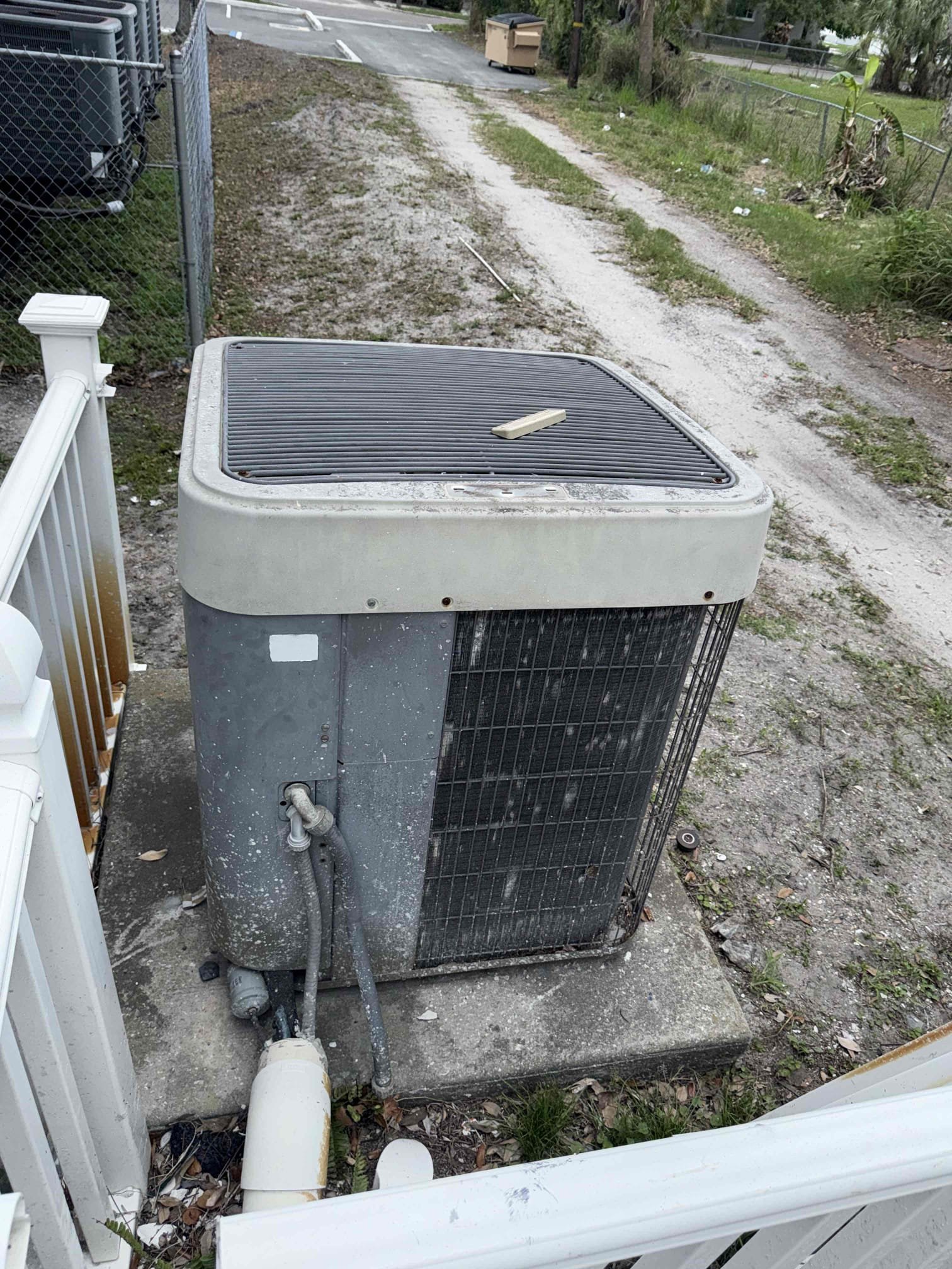 Inspected 2 vertical units that aren’t cooling. Found one unit to have shorted compressor and keeps tripping breaker. Due to age and condition, we will submit estimate for system replacement. Other vertical units not cooling due to clogged drain. Cleared pan and drain. Added chemical to help prevent growth. Told client to install filter asap. Unit is cooling to to best of its ability. Found 3 of 4 units in gym not cooling. Will reschedule to diagnose gym units. 