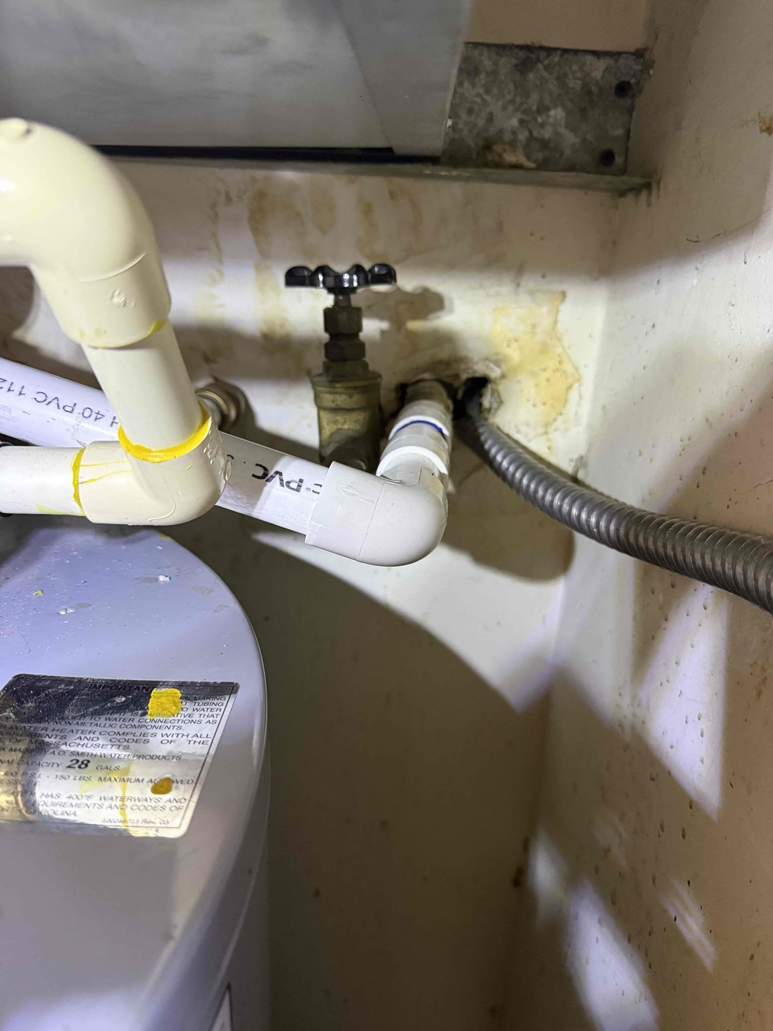 On arrival found saftey switch tripped. 
Cut drain to blow and vac out. Got system draining again. It appears Hoa has cleaned stack. 
Operation of equipment is proper. Drainage of equipment is proper. 