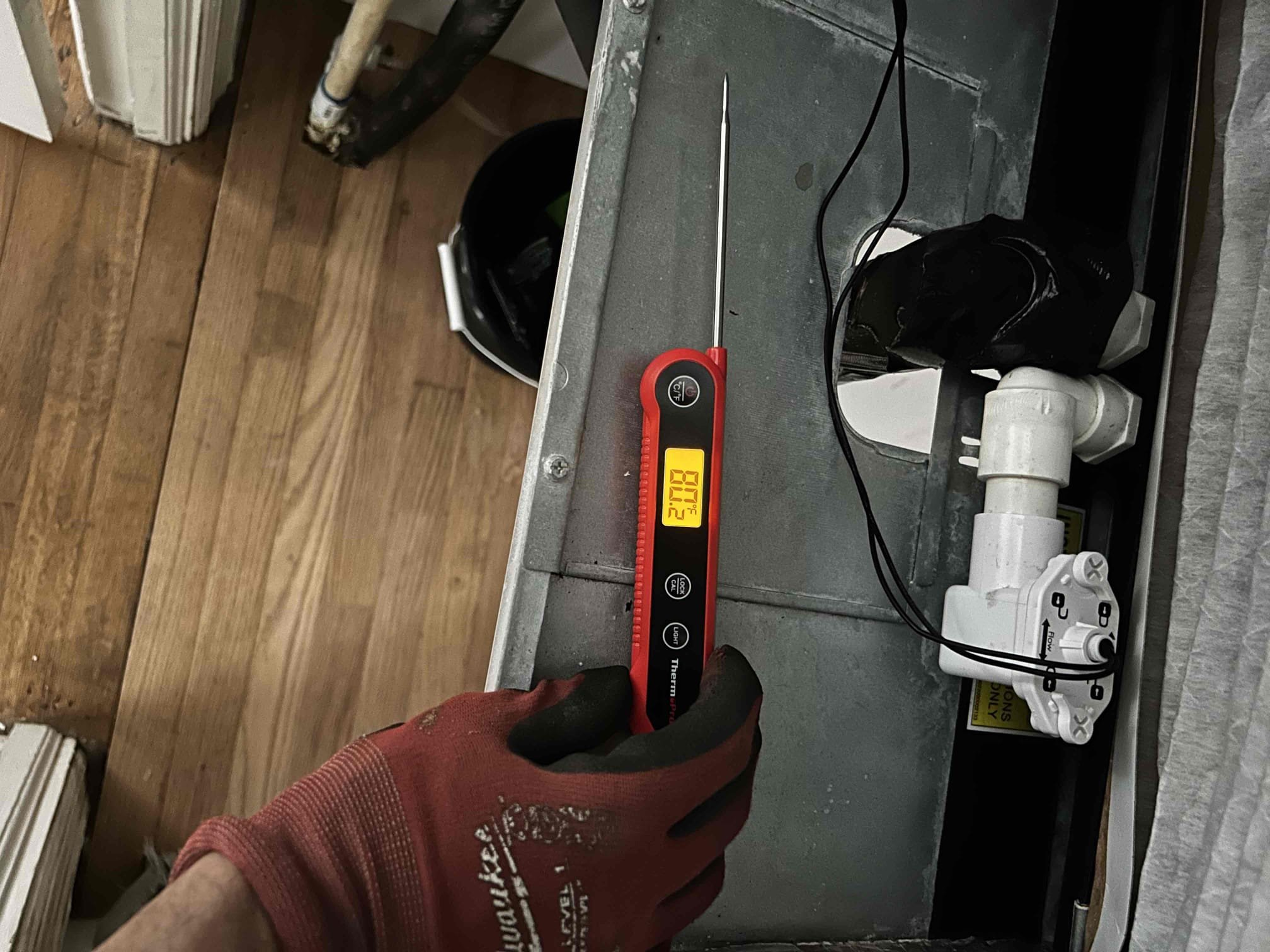 Upon arrival, I began troubleshooting the system by calling for cooling at the thermostat. The air handler energized and operated properly; however, the condenser was not running. Upon inspection, I found that low-voltage control power was present, but high-voltage power was not reaching the condenser.

I proceeded to the main electrical panel to verify power. The air conditioning breaker was not labeled, requiring additional troubleshooting to identify the correct circuit. After verifying the electrical supply, I returned to the condenser and reinstalled the disconnect. At that point, the system energized properly, and I confirmed 240 volts at the condenser.

I then performed a complete system diagnostic. The electrical components, refrigerant cycle, and overall system operation were all found to be within normal operating parameters. At this time, the system is functioning properly and no mechanical issues were identified.

I discussed my findings with the homeowner and recommended e