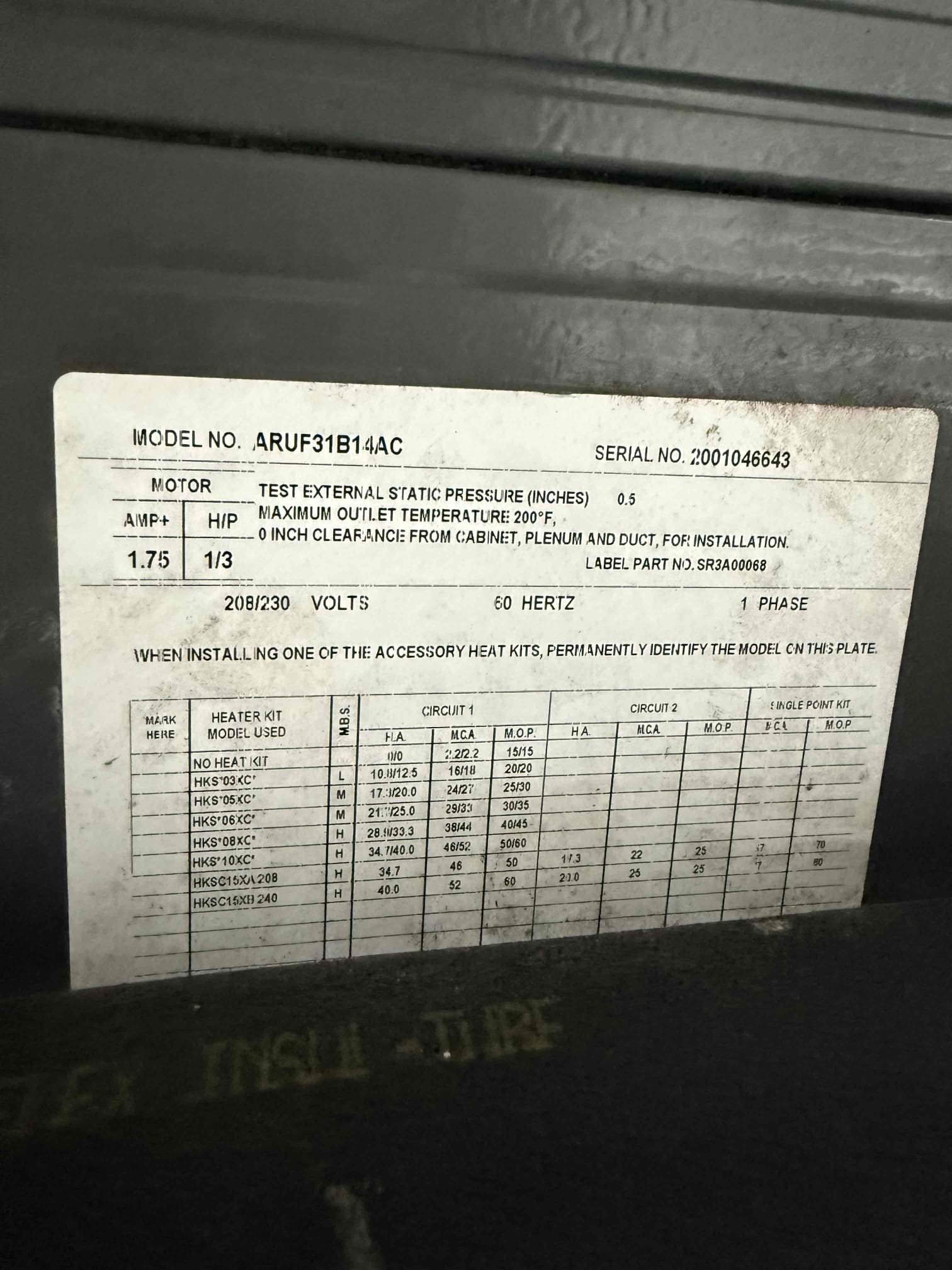 On arrival found unit not cooling due to weak capacitor on condenser. Replaced part. Start and test. Found pressures to be below factory specs. Contactor is worn and has corrosion. Condenser coils impacted and compressor is surrounded by leaves. Recommend to fill unit to factory specs, replace worn contactor, clean condenser coils and remove all leaves and debris. Client declined recommendations at this time. Unit is cooling. 