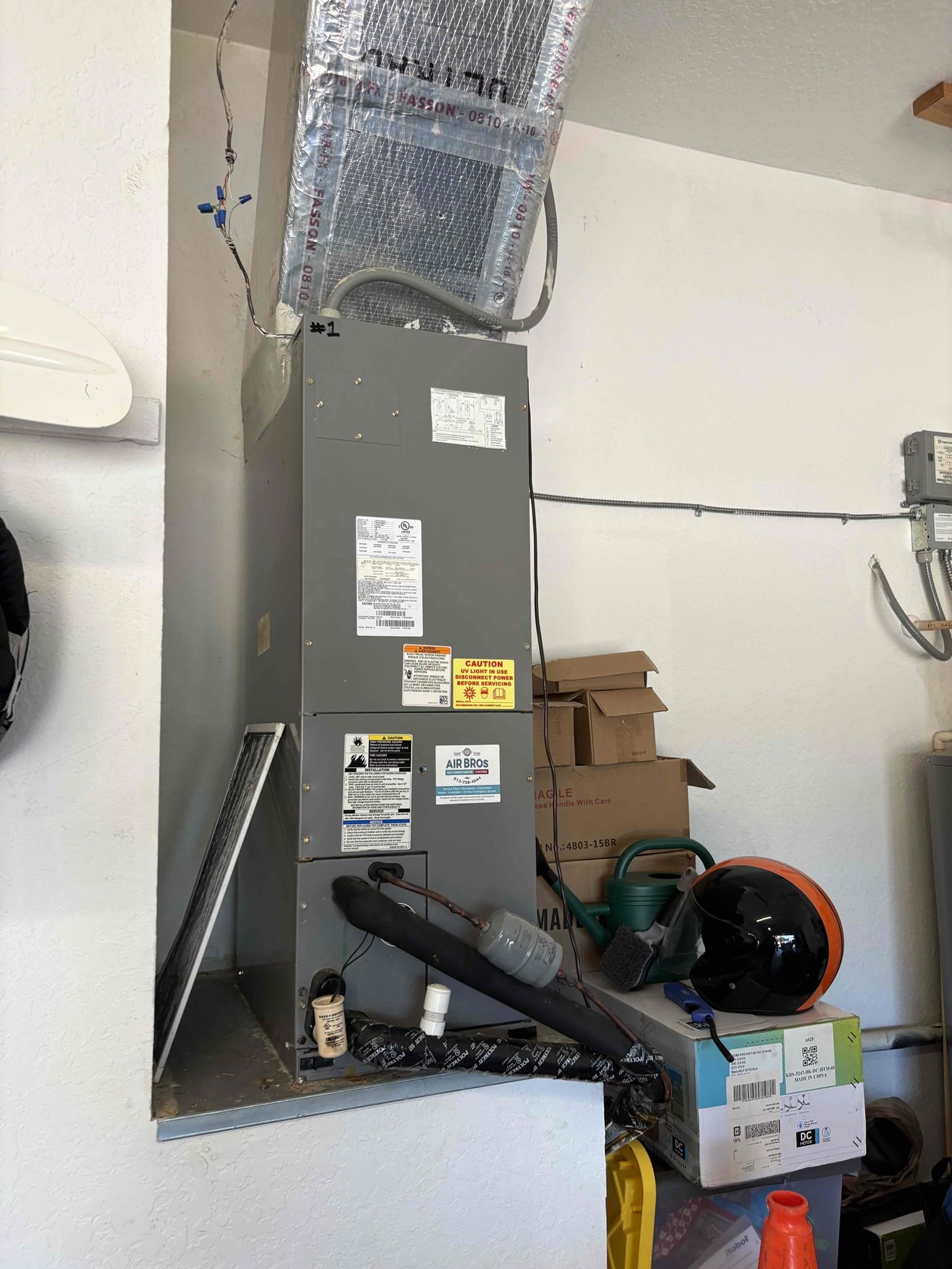 Downstairs Unit Diagnosis 
-thermostat failed and not calling for outdoor unit 
-outdoor compressor wire heating up and melting wires 

Scope of work 
-replaced and wired/programmed thermostat 
-spliced new outdoor wiring 
-verified capacitor operations 

System is currently operating 

Compressor is starting to hum and overheating wiring. No guarantee on life span 