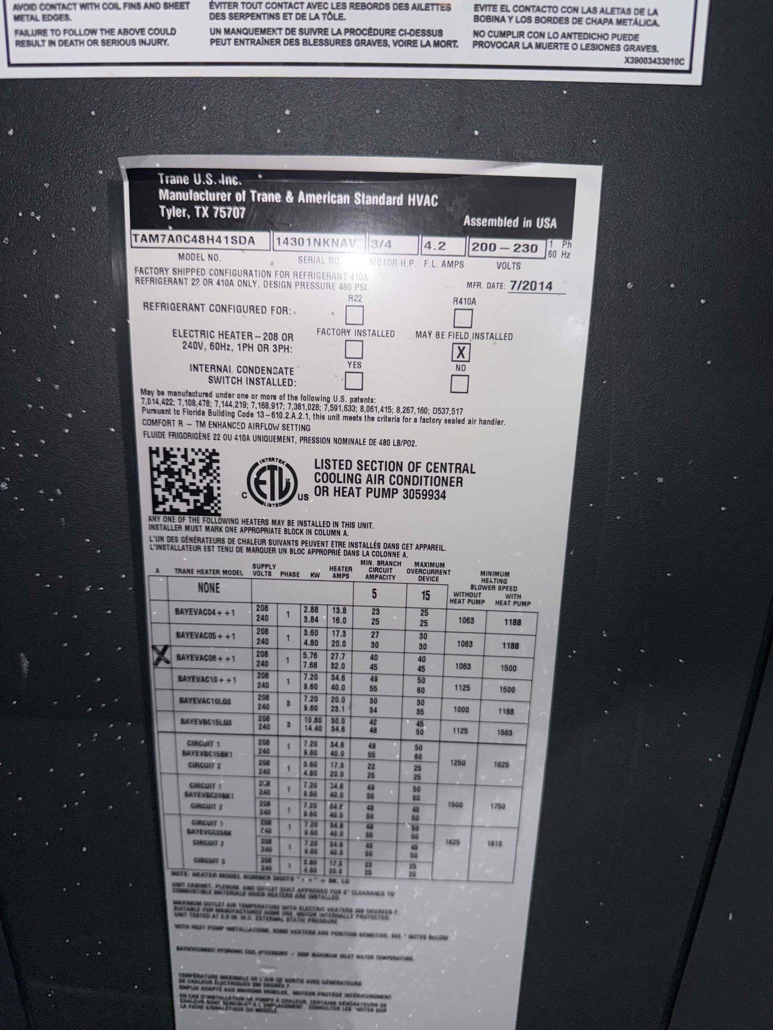 Reason for call:
No cool 

Equipment:
2014 trane 4 ton 
Vertical in garage 
Condenser located left of home 

Summary:
On arrival found condenser fan motor off. Found a failed capacitor. Informed homeowner brother in law and replaced both the capacitor and the contactor today. Restored operation to the condenser fan. Unit was up and running and cooling. Then unit shut off on low pressure due to eev closing and not reacting properly. The eev and eev control board will have to be replaced to restore proper operation to the equipment. 

Leaving quote for new system today. 
Leaving quote for repair tomorrow. 