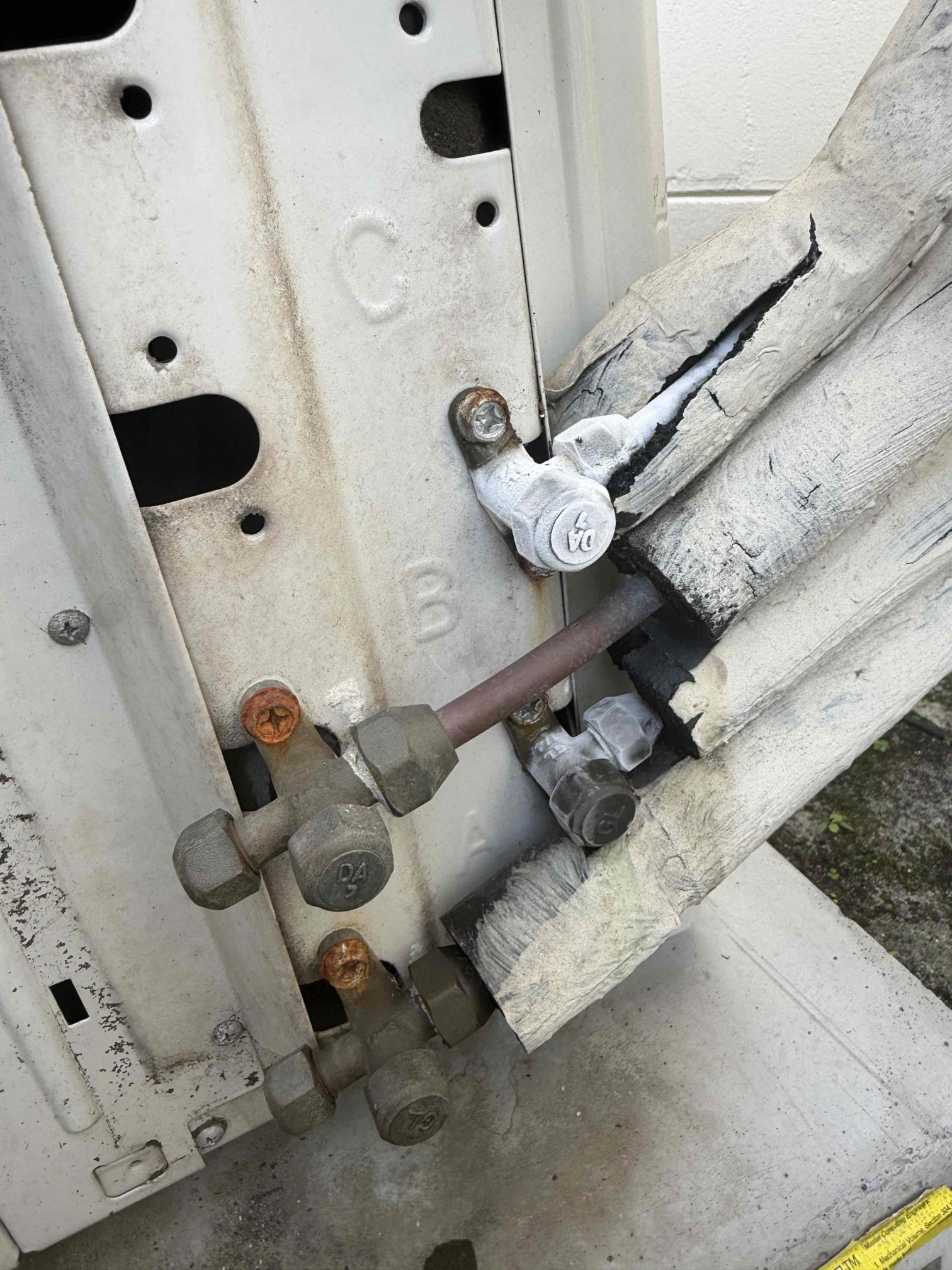 Upon my inspection, found mini split condenser low on refrigerant. Client had another company come out and diagnose both evaporator coils has leaks. 
I performed my own leak search and found one evaporator coil had a leak and the other head unit only had a leak at the flare connection in the lineset. 

Quote sent and approved for replacing the evaporator coil under warranty, making a complete new flare connection, and charging with all new refrigerant. 

Waived $95 fee with repairs. Will return with materials to perform work once we can get them ordered. 

Sending quote for Maitenence plan. Client will receive 10% off of repair quote if approved and signed up. 