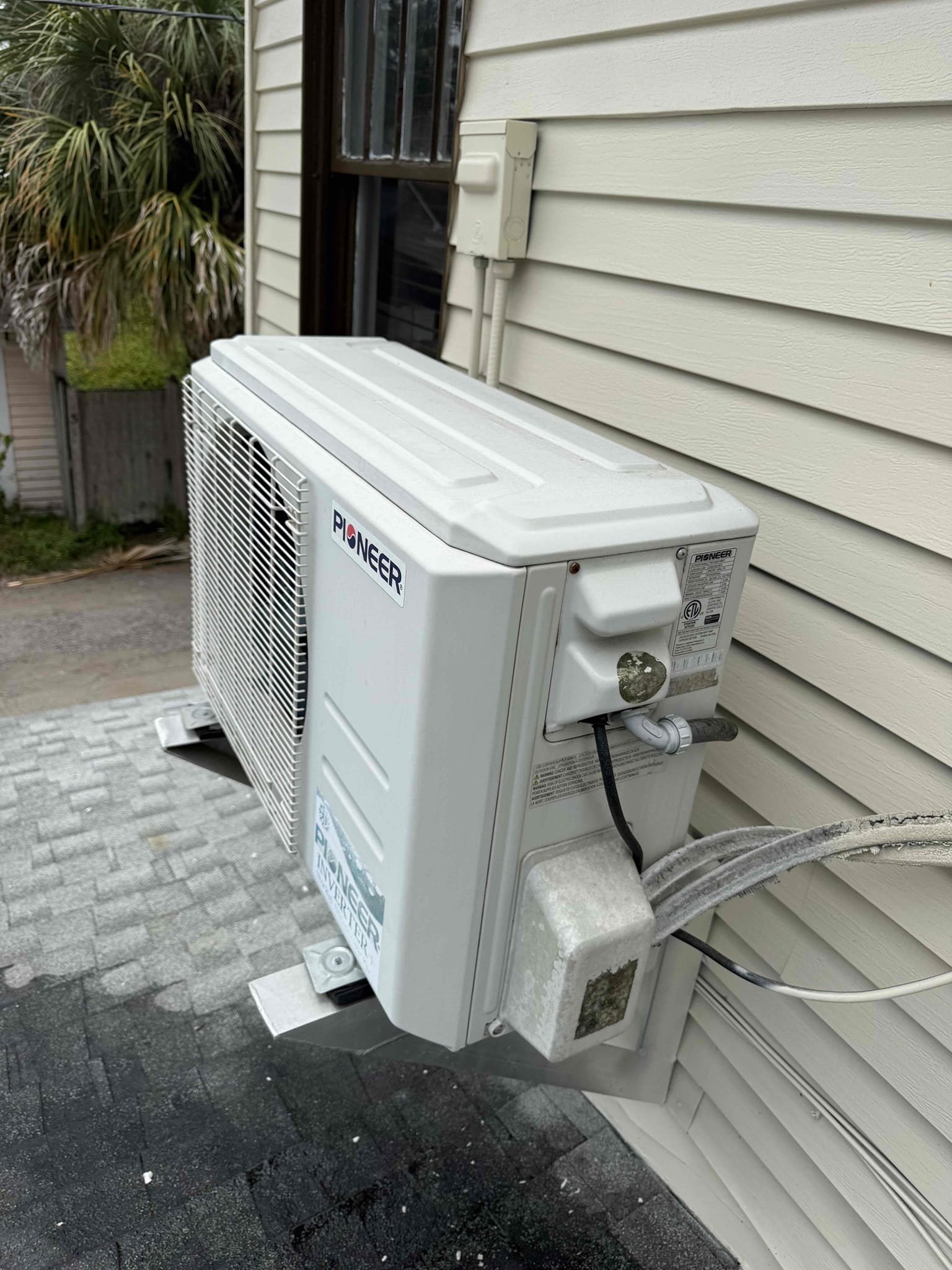 Reason for call:
Inspection of two units 

Equipment:
Central unit 
2013 2.5 ton Goodman heat pump 
Horizontal in attic 
Condenser in left side of home 

Summary:
Central unit:
Found unit to be operating within manufacturing specifications. Pressure were acceptable. Temperature was proper. Found dual capacitor weak found contractor pitted. Recommended replacement of those items. 
Prepare for system replacement. 
Starting components would be a good decision if we want to pull more life out of this system. 

Mini split:
Mini split is very dirty and slightly low on refrigerant charge. Would be hesitant to repair system due to age and condition. 
Prepair for system replacement. 
Refrigerant would be a good minimum repair 